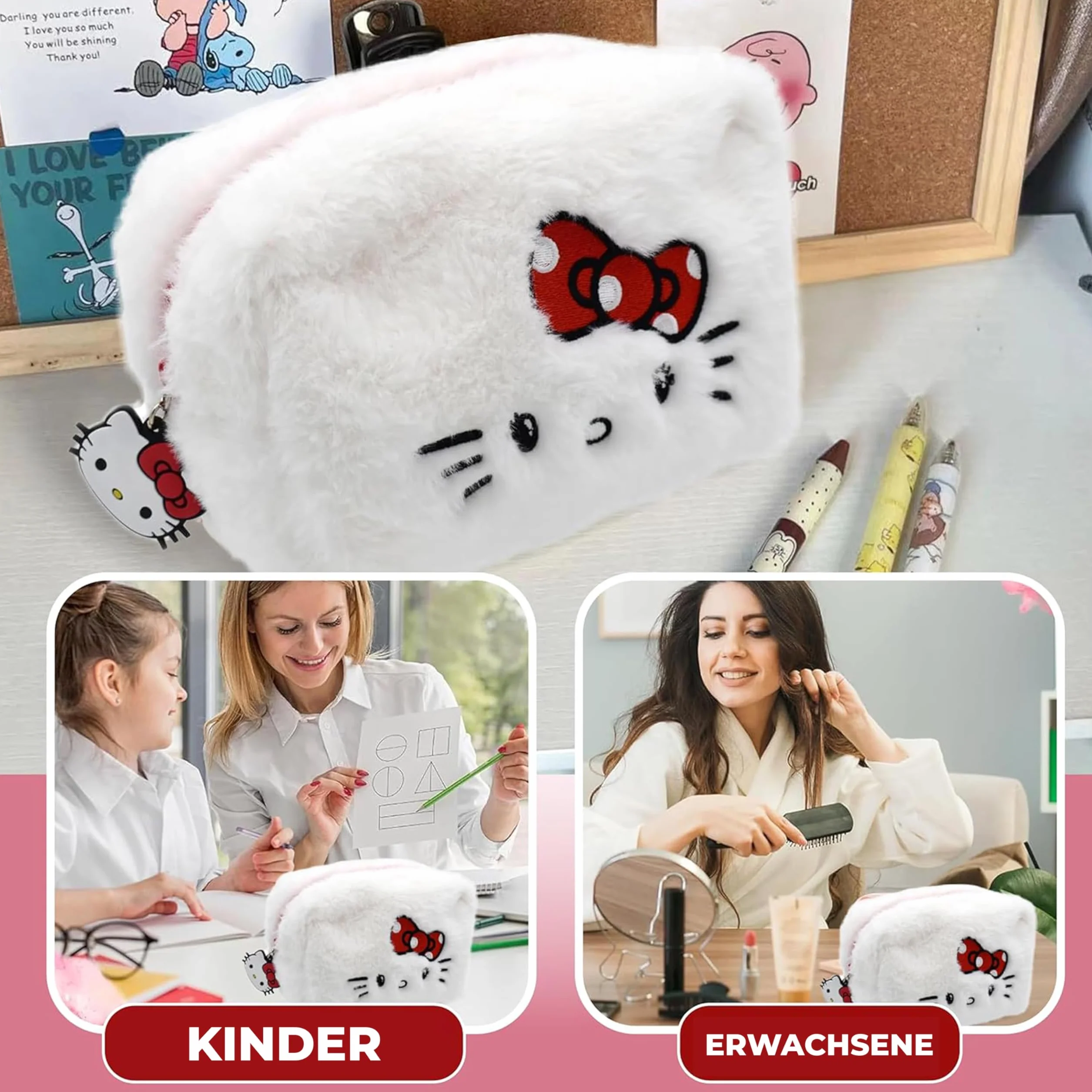 Etui na szczoteczkę do zębów - Praktyczne i stylowe etui na szczoteczkę do zębów - 22 x 2 x 7 cm - Piórnik, Torba podróżna, Hello Kitty V2