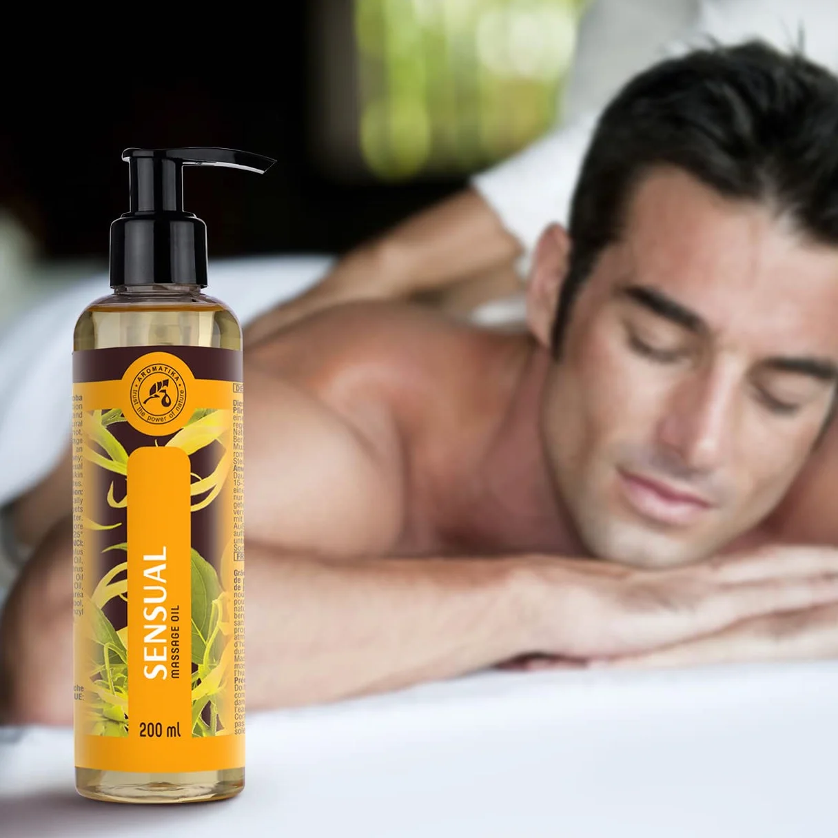 Zmysłowy Olejek do Masażu - 200 ml - Olejki Eteryczne- Migdały - Ylang Ylang - Drzewo Sandałowe - Grejpfrut - z Jojoba - Olejek do Masażu - Olejek do Ciała dla Niego i dla Niej - Romantyczny Prezent