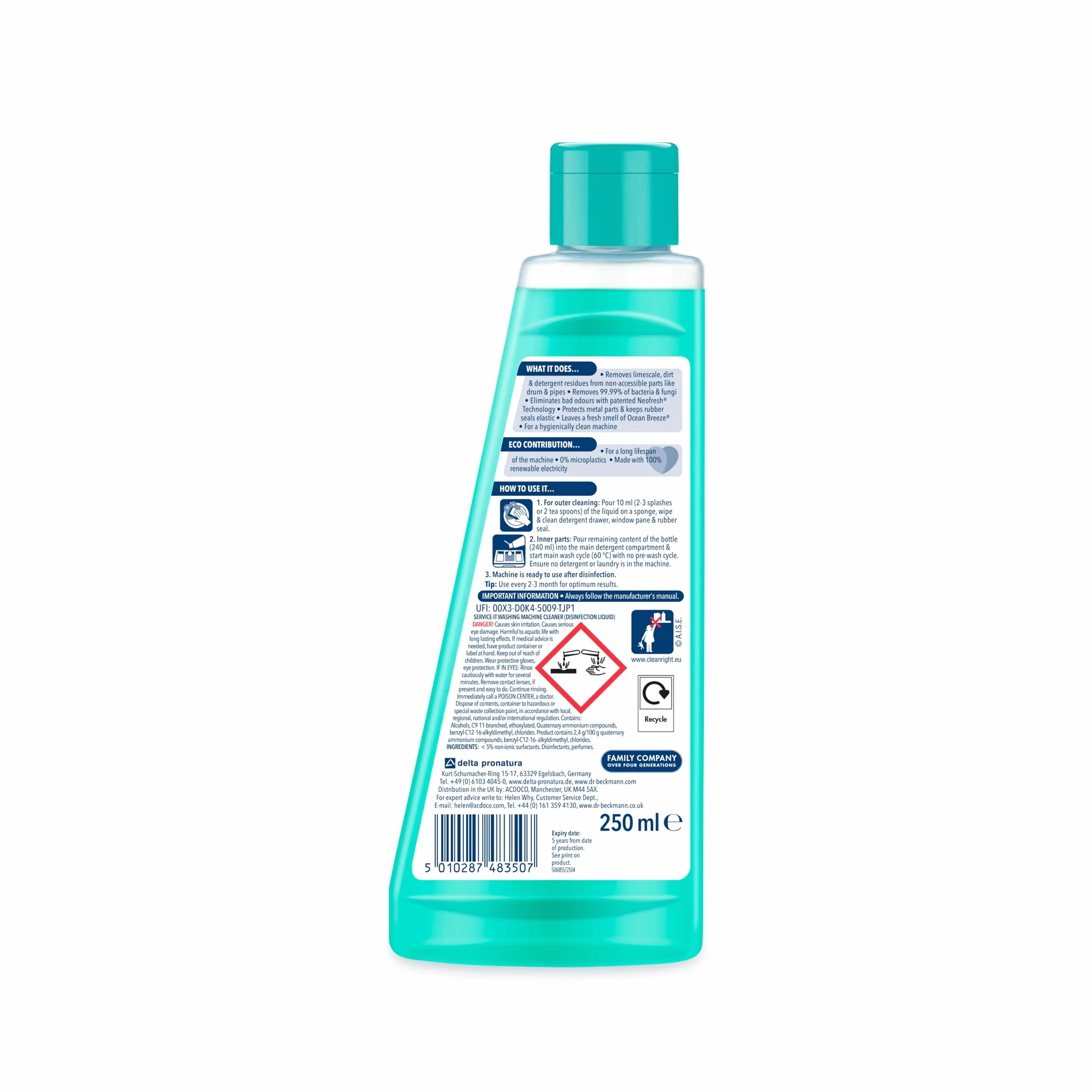 Dr. Beckmann Service It środek czyszczący do pralki 250 ml