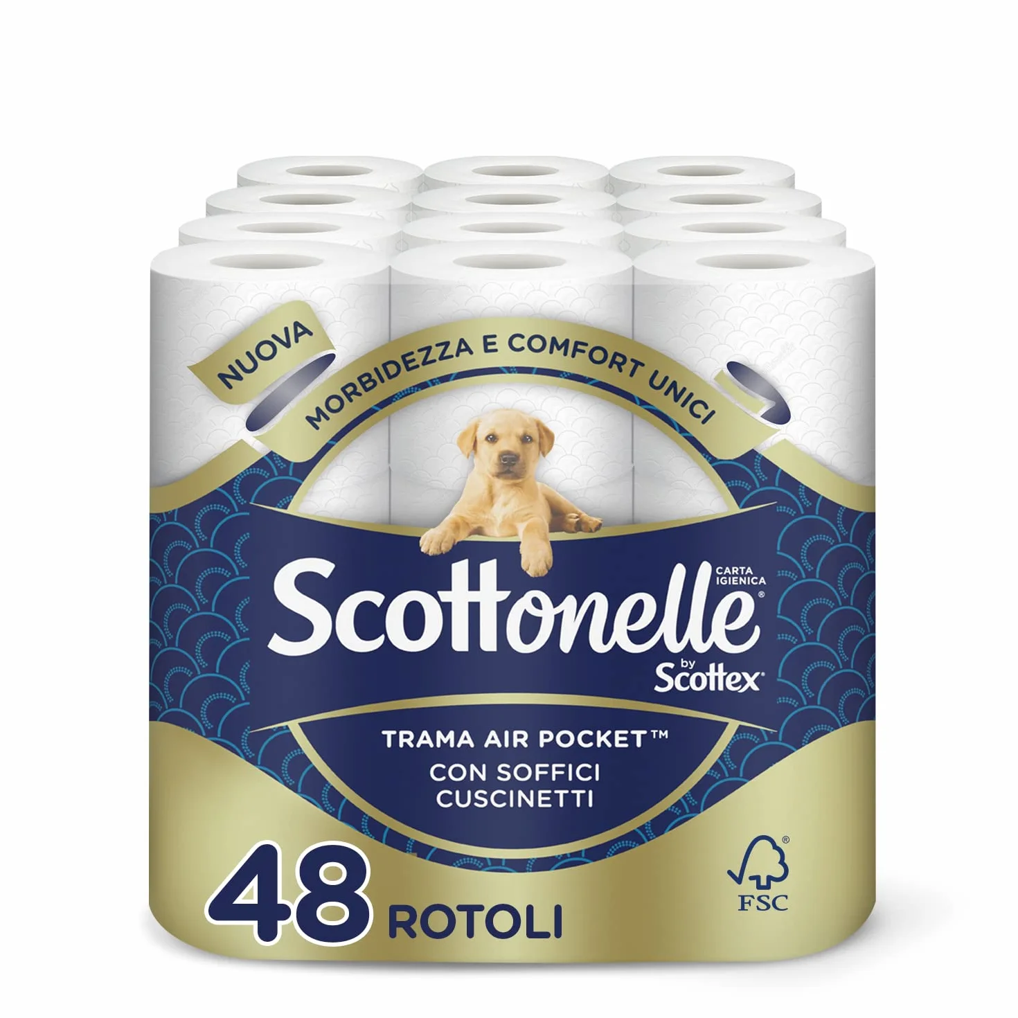 Scottonelle Miękki i pikowany papier toaletowy 48 szt