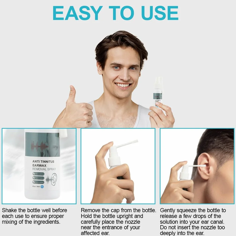 Spray do uszu z oliwą z oliwek 30 ml do usuwania woskowiny