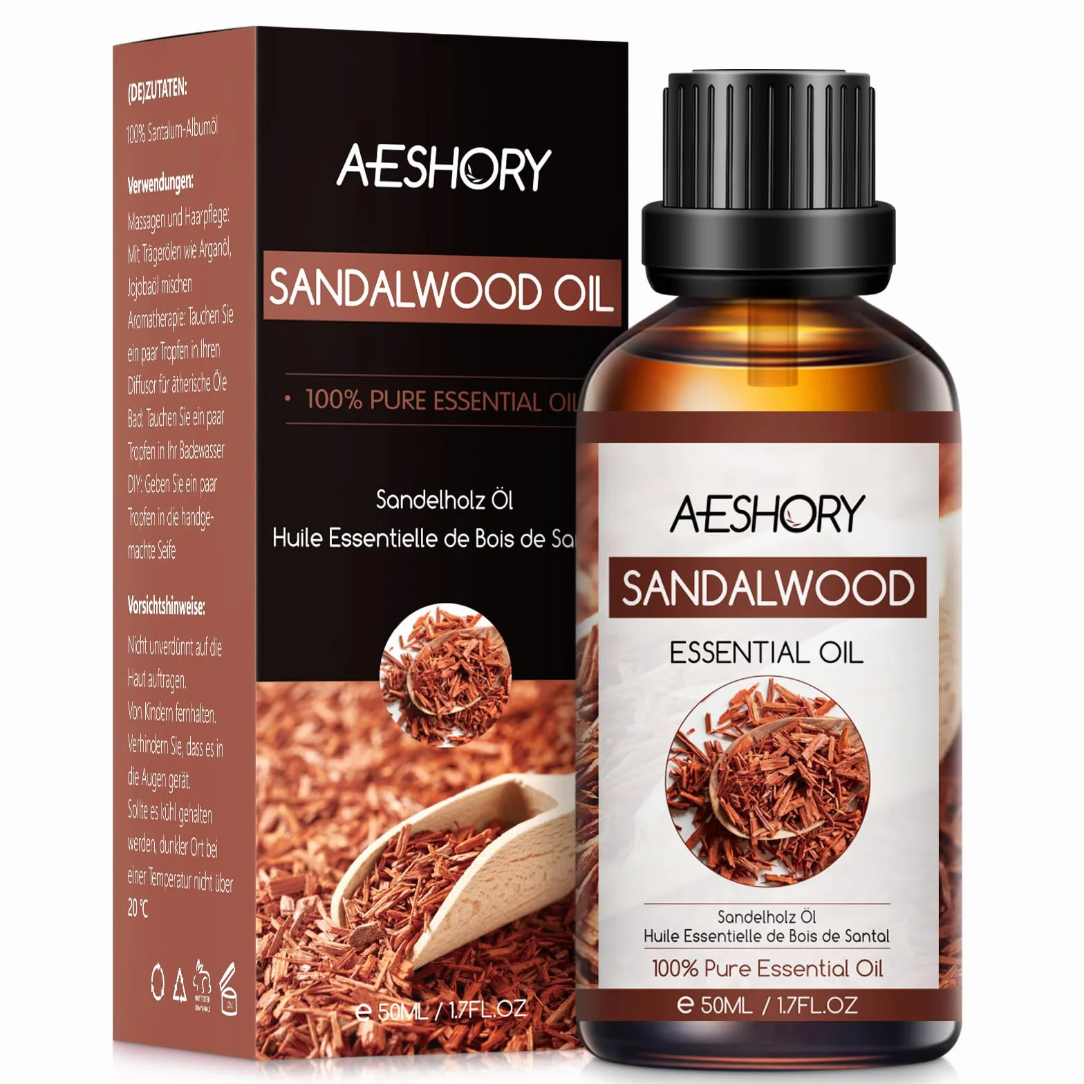 Olejek Eteryczny Z Drzewa Sandałowego 50 ml 100% Czysty Naturalny Do Dyfuzora Aromaterapii