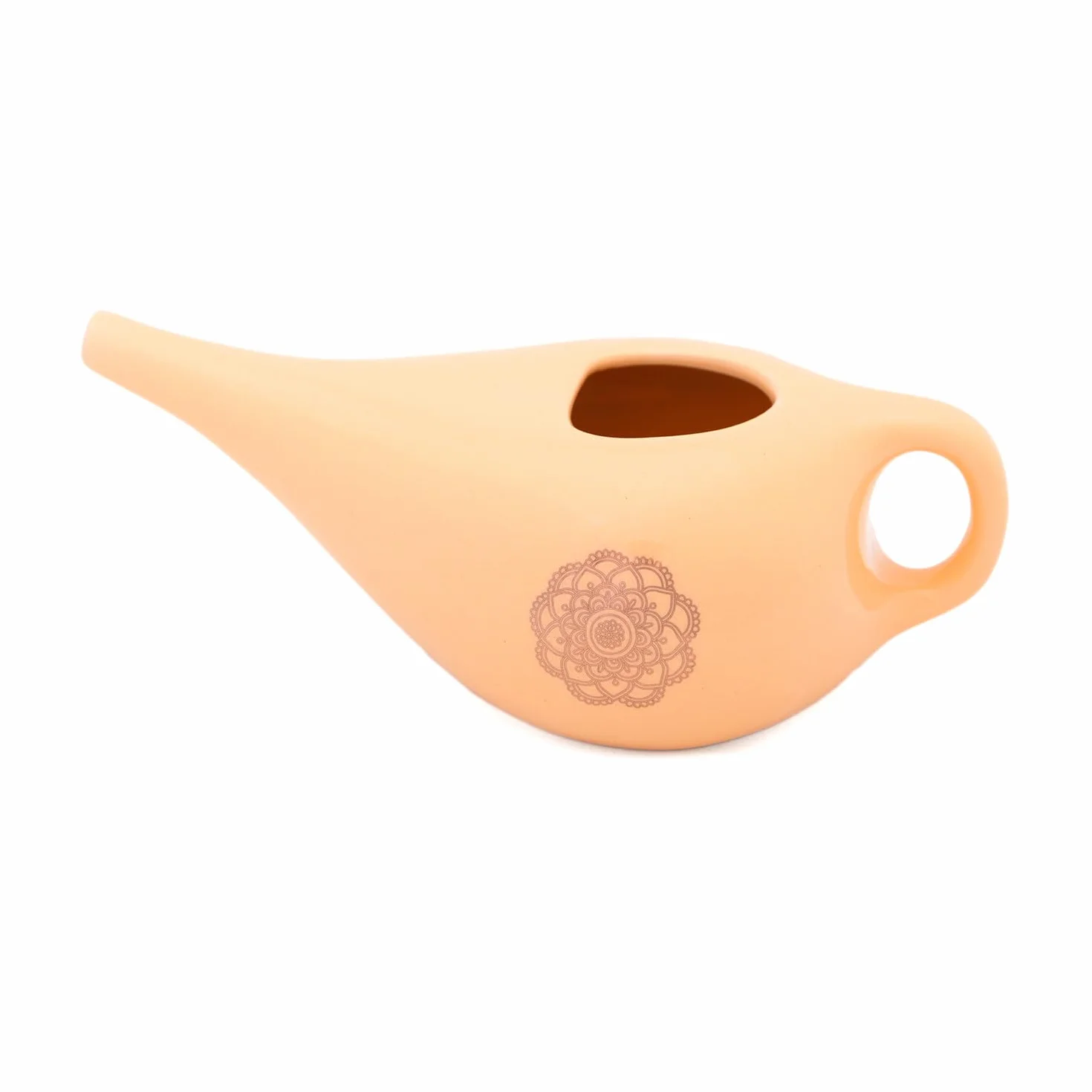 NETI POT dzbanek do mycia nosa, ceramiczny dzbanek Neti z mandalą (złoty), dzbanek do płukania nosa lub prysznica do nosa, garnek Nethi Pot, garnek Nethi