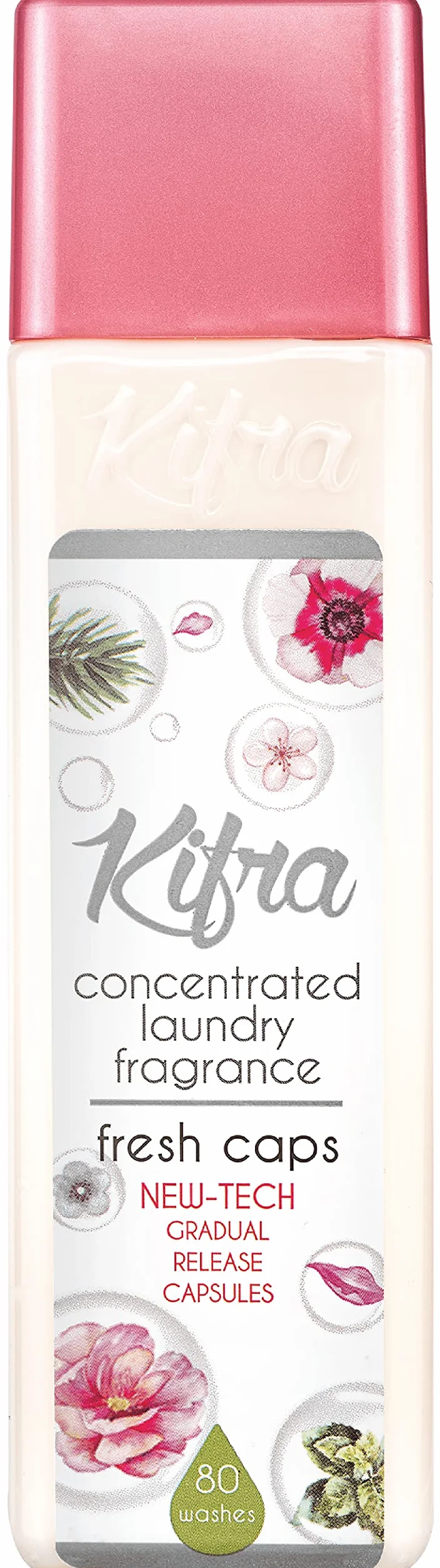 Kifra Fresh Caps skoncentrowane perfumy do prania, 200 ml, 80 cykli prania, długotrwały zapach do prania