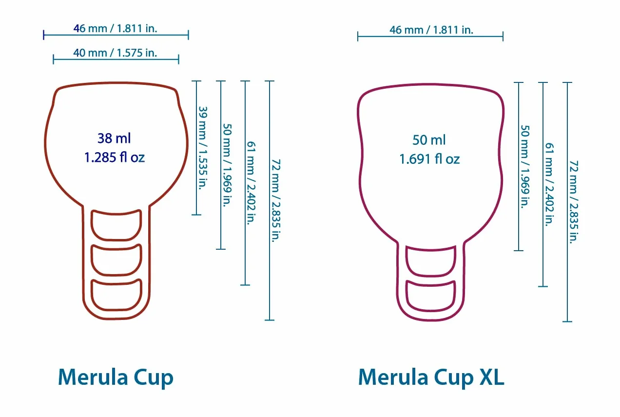 Merula Kubek menstruacyjny wampira czerwony silikon medyczny
