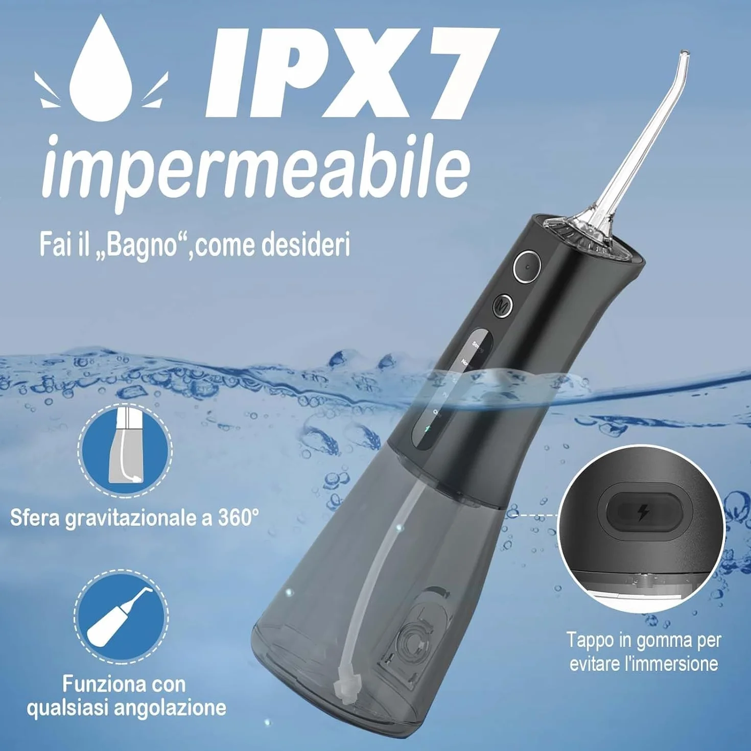 SURFOU Hydropulsor Dental Przenośny Elektryczny Flosser Zraszacz jamy ustnej