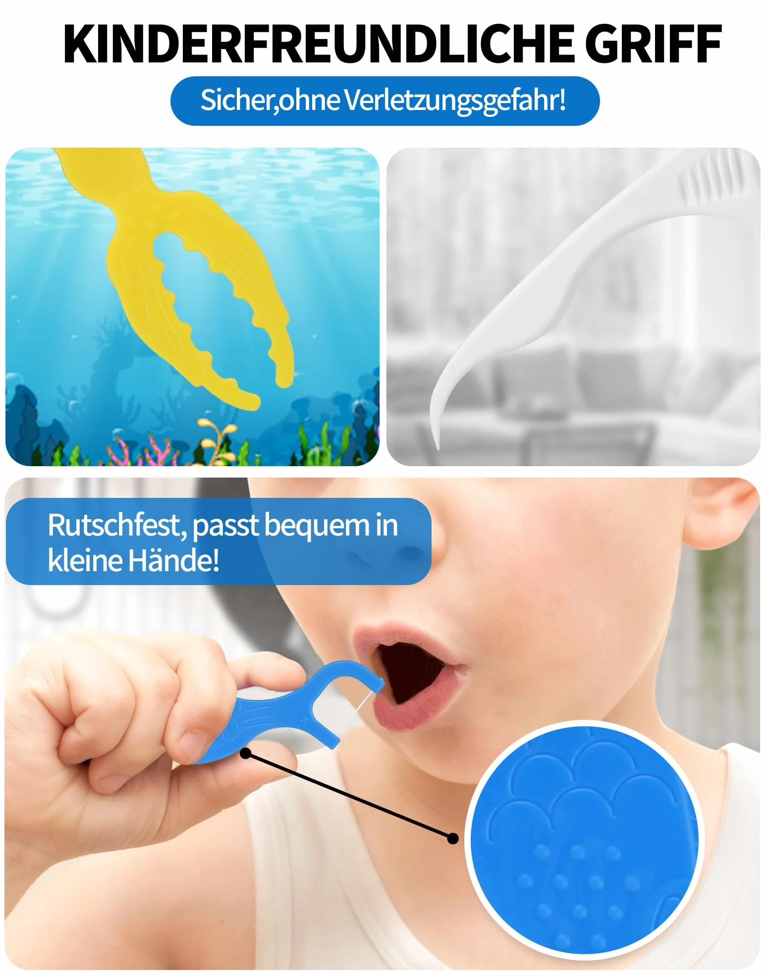 128 szt. patyczki z nicią dentystyczną dla dzieci LAOYE, patyczki z nicią dentystyczną dla dzieci z uchwytem przyjaznym dla dzieci, 4 kształty oceanicznych zwierząt, kolorowe, szczotki do zębów dla