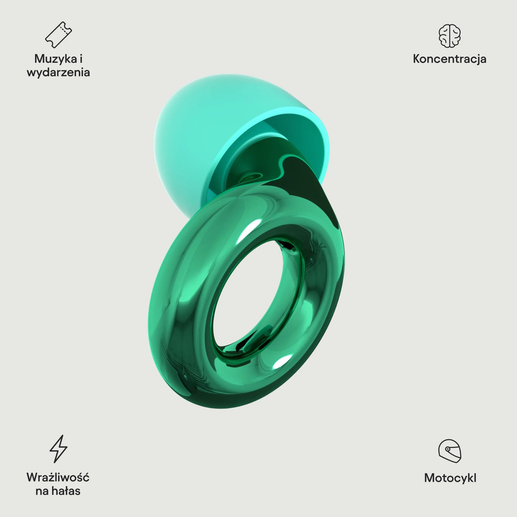 Loop Experience Equinox zatyczki do uszu – wysokiej jakości zatyczki do uszu wielokrotnego użytku, kolorowa ochrona słuchu, do muzyki i wydarzeń, czułość ostrości i hałasu, możliwość dostosowania