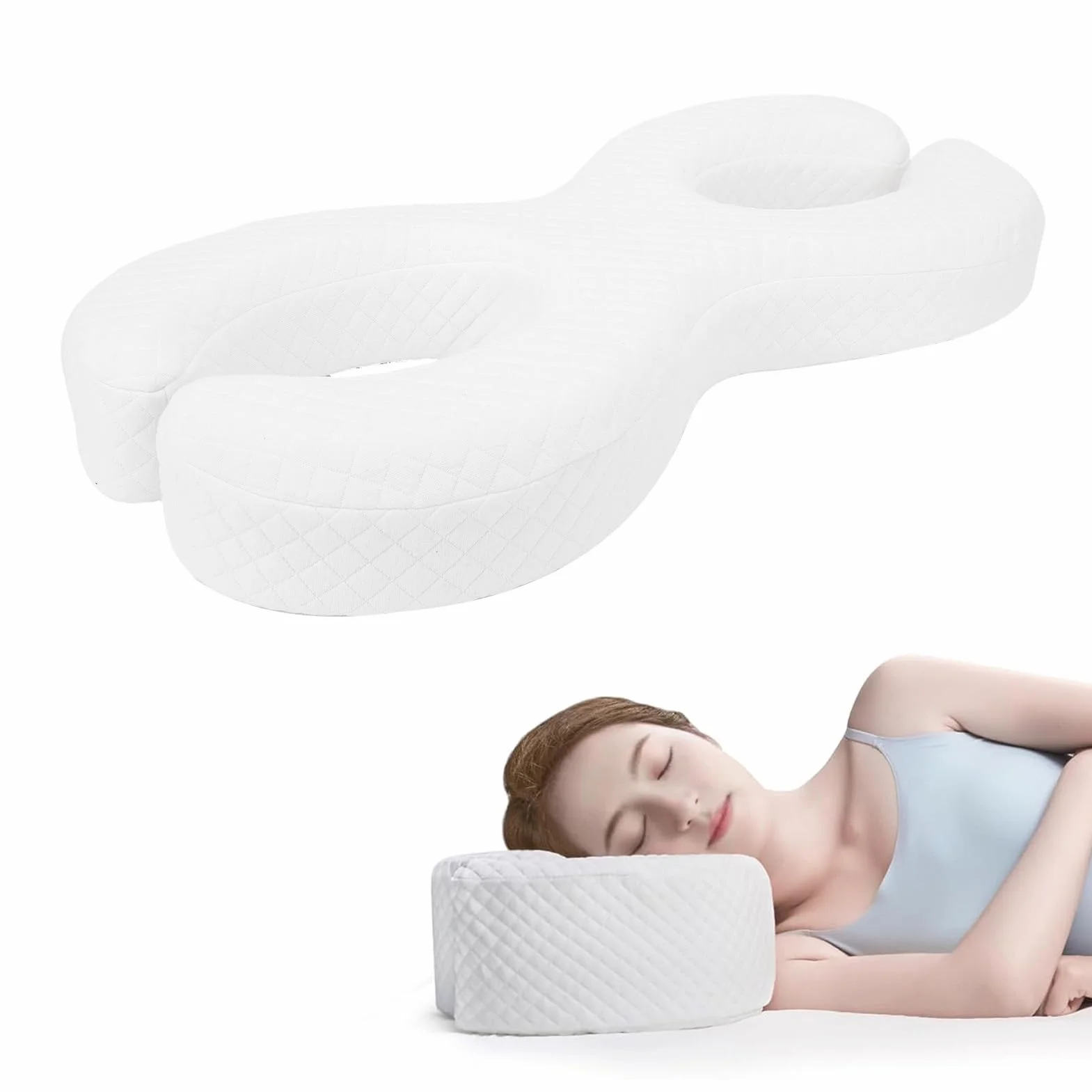 Poduszka z pamięcią, Ergonomiczna Poduszka Boczna, Głęboki Sen, 9cm