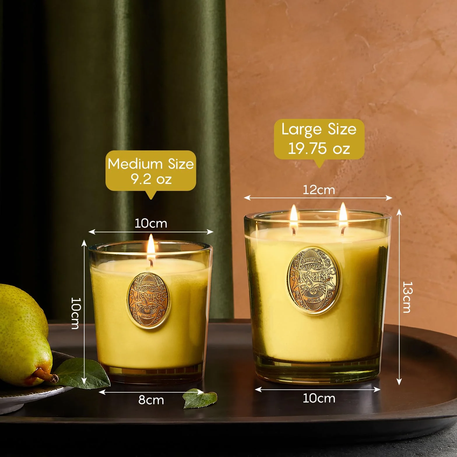 M&SENSE Świece zapachowe, prezenty dla kobiet, świeca jaśminowa, 260 g, długie palenie do 50 godzin, świece do aromaterapii, prezenty na walentynki, rocznicę, urodziny, Dzień Matki