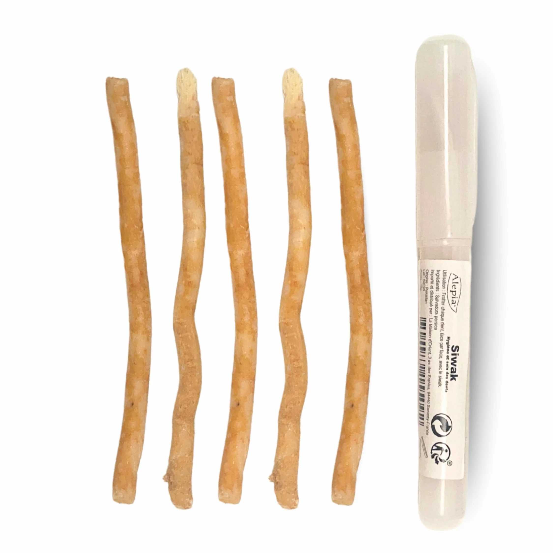 Naturalne Siwak zestaw 5 sztuk + etui Salvadora Persica Pakistan