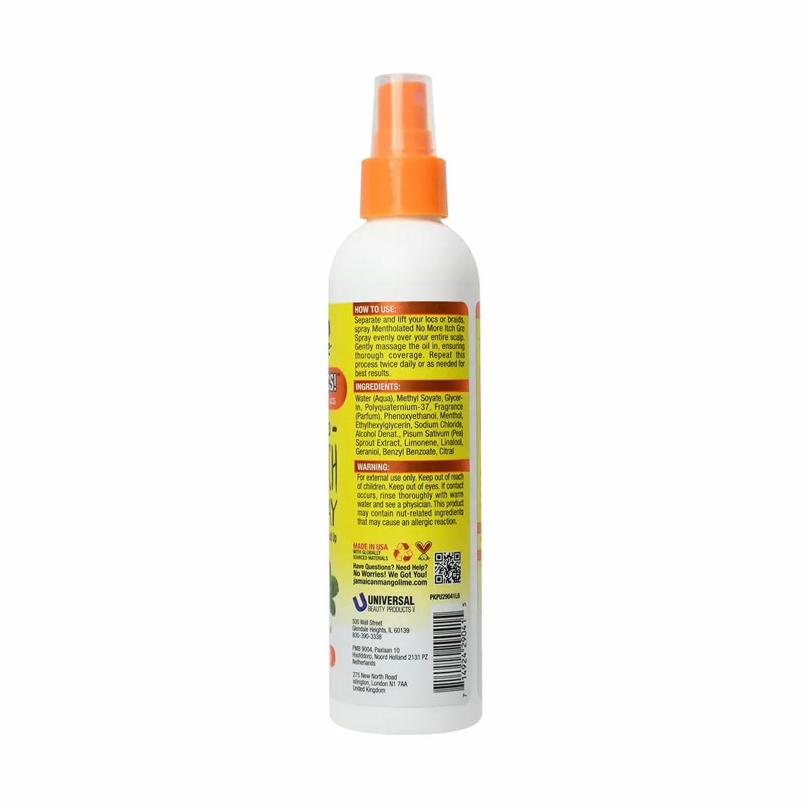 Jamaican Mango & Lime No More Itch Spray 8 Oz Mentholated