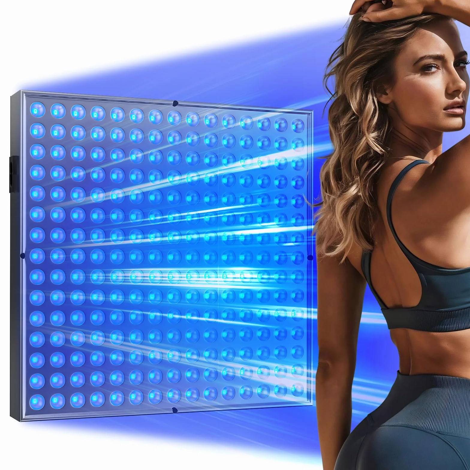 Solarium do domu, 45 W, 225 szt., 460 Nm, składany stojak z regulacją wysokości i haczykami, opalarka do twarzy, do domu, do ciała i twarzy
