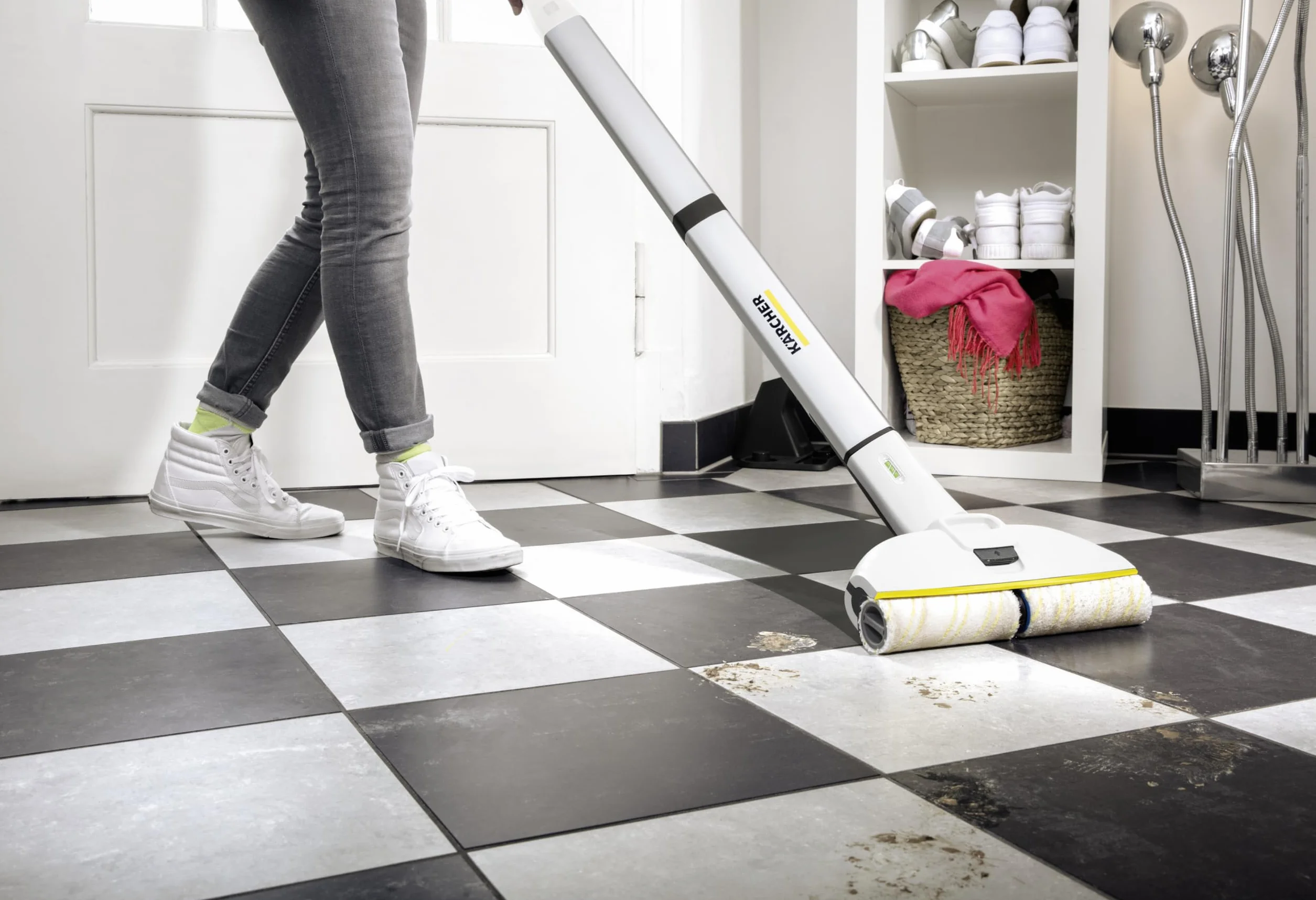 Kärcher EWM 2 Bezprzewodowy Mop Elektryczny 2 Rolki Mikrofibra 20 min 60 m²