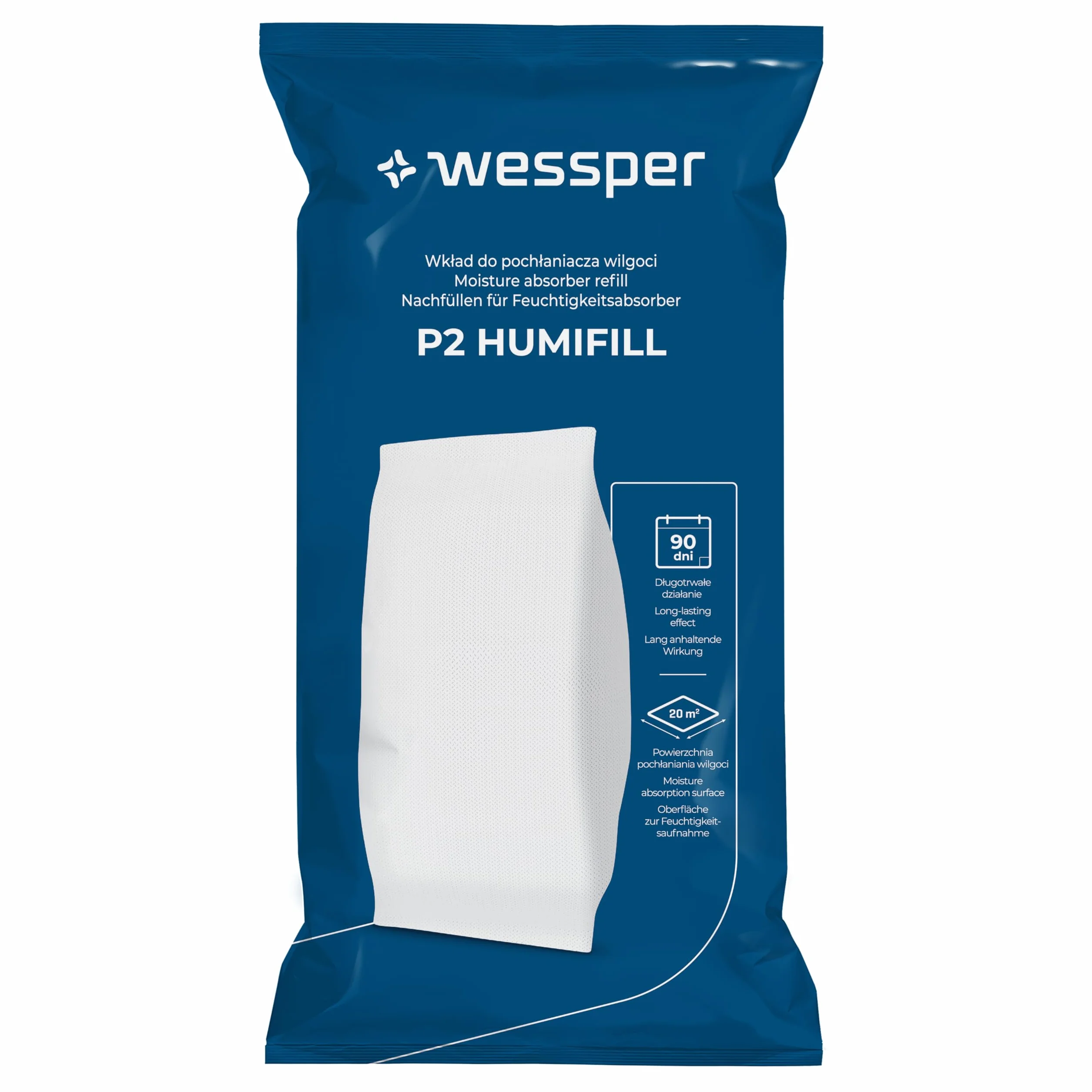 Wessper Wkłady do Osuszacza Powietrza 250g Granulat Pochłaniacz Wilgoci Przeciw Pleśni i Zapachom Bez Prądu