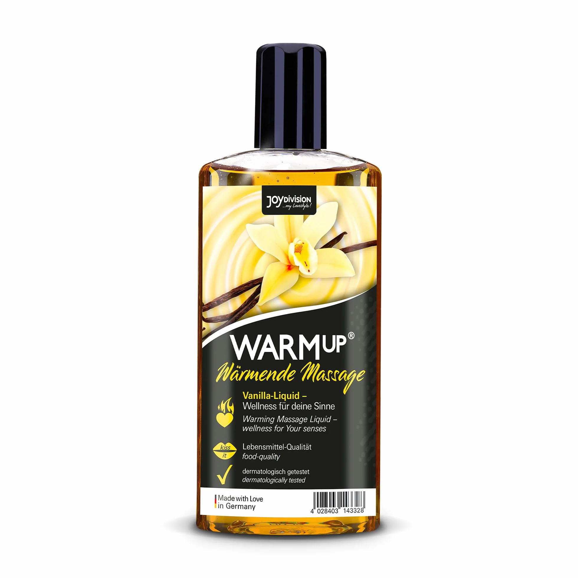 JOYDIVISION WARMup 150 ml płyn do Masażu o Zapachu i Smaku Wanilii | Efekt Rozgrzewający | Lubię Olejekmasażu