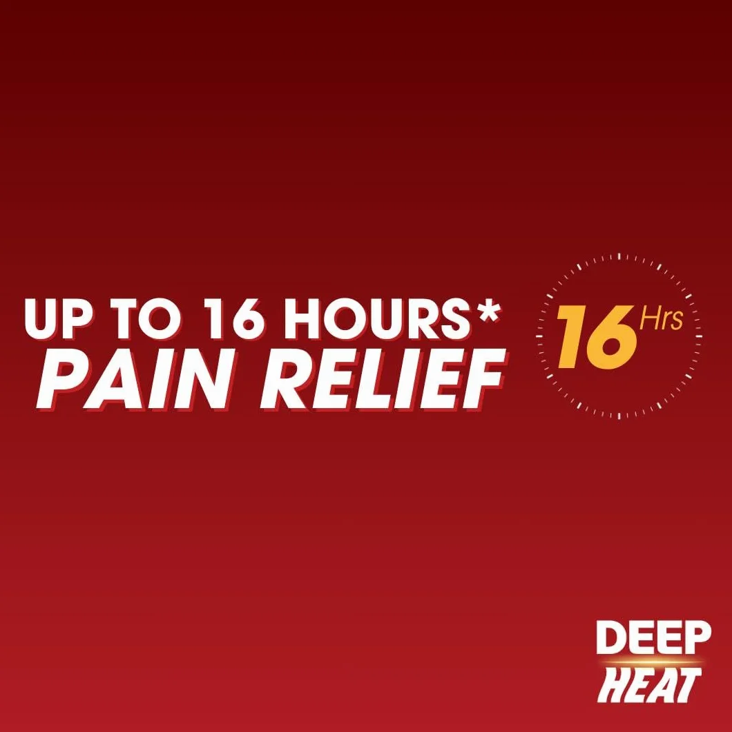 Deep Heat Pain Relief plastry rozgrzewające, 4 sztuki, 1 opakowanie
