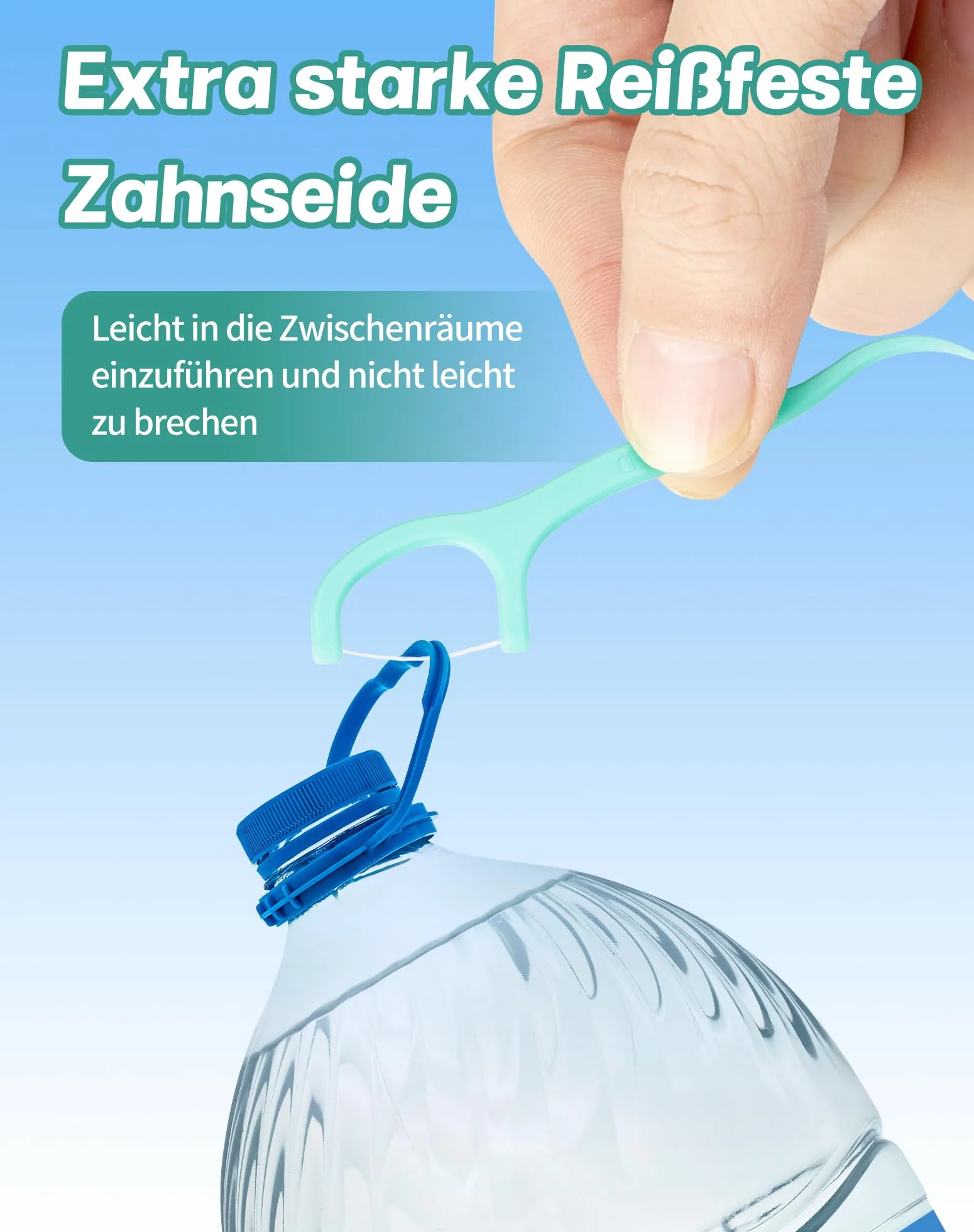 Nici dentystyczne Patyczki Minze NETONDA 200 sztuk do czyszczenia zębów Mięta Flossers Mint Dental Floss Nić dentystyczna z wykałaczką o smaku miętowym patyczki z nicią dentystyczną