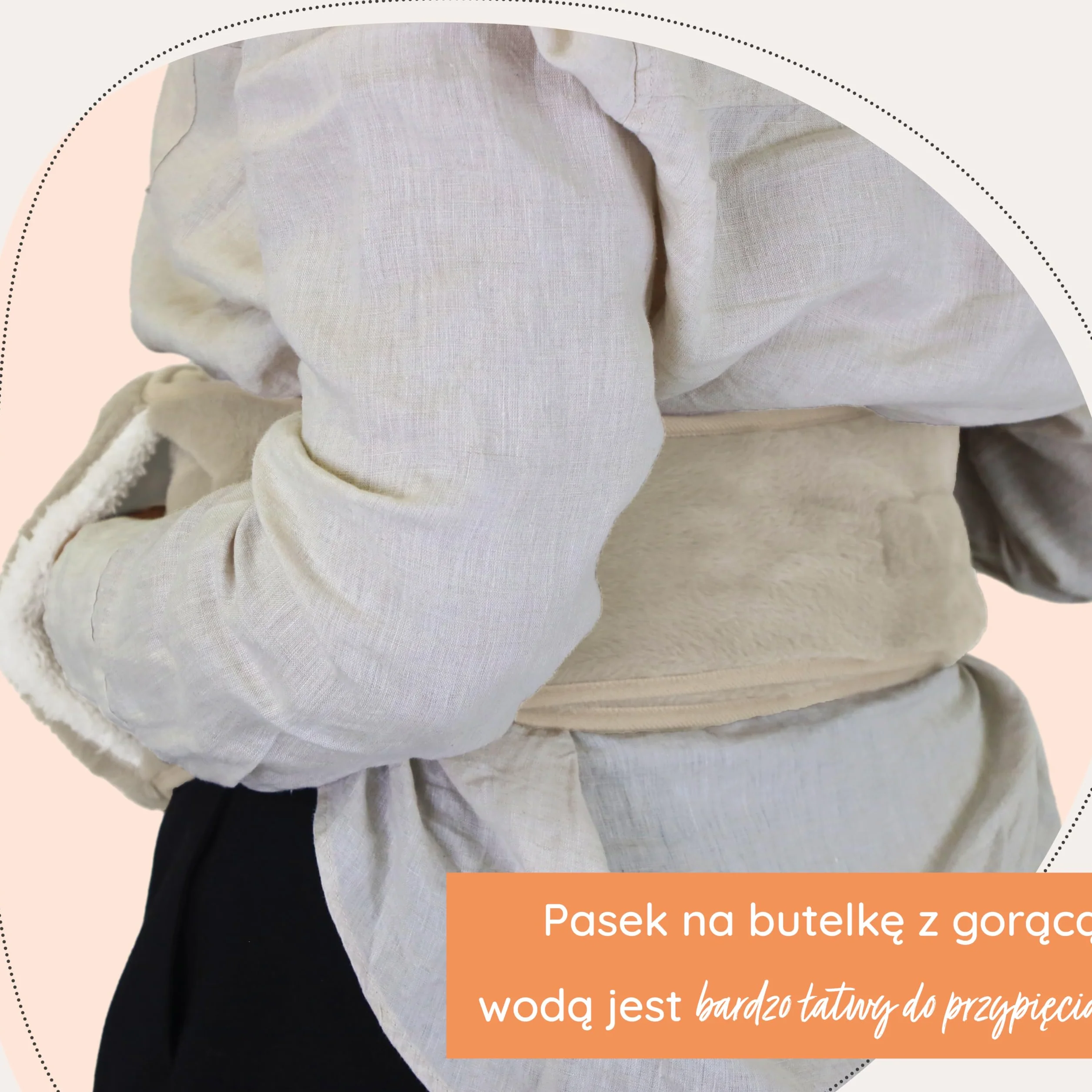 MYLILY | pas rozgrzewający na okres i plecy | butelka na gorącą wodę z puszystym pokrowcem | Termofor