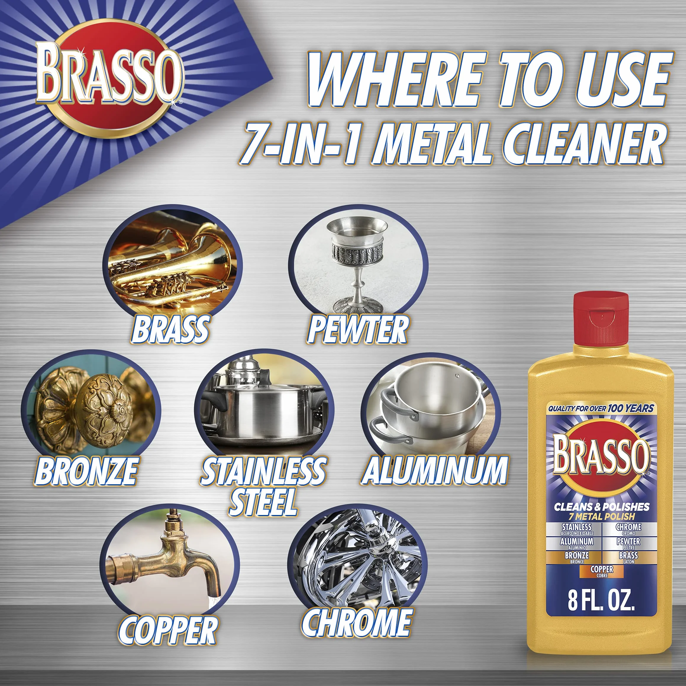 Brasso Wielofunkcyjny lakier do metalu 237 ml