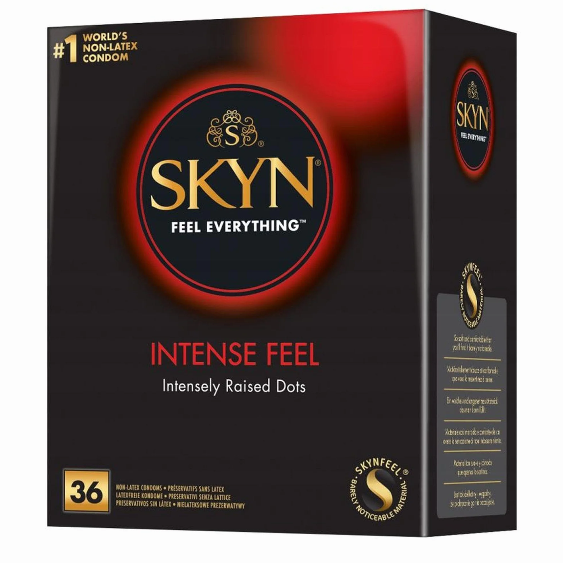 Mates Skyn Intense Feel prezerwatywy, bez lateksu, 36 sztuk