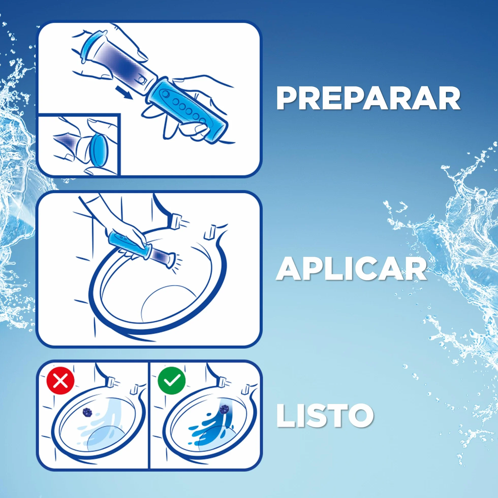 Pato Aktywne dyski Blue Water - Aplikator WC z wkładem (6 dysków) - Czyści i perfumuje toaletę