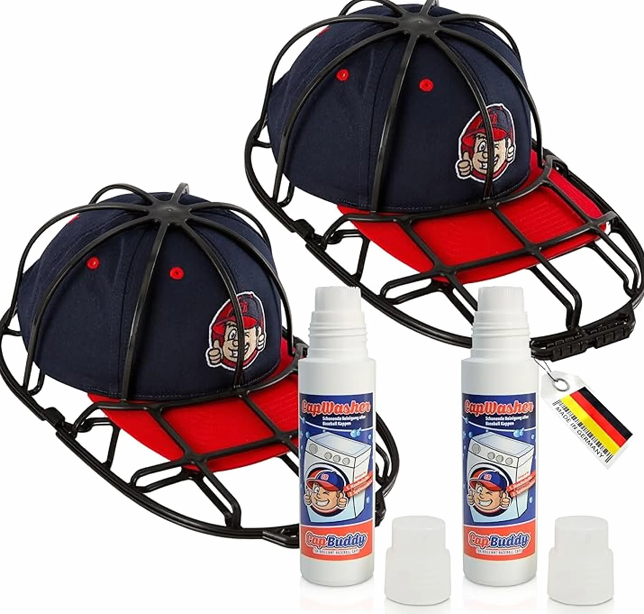 Cap Washer środek piorący z głowicą szczotki do zmywarki, 2 Cap Buddy, 2 Cap Washer