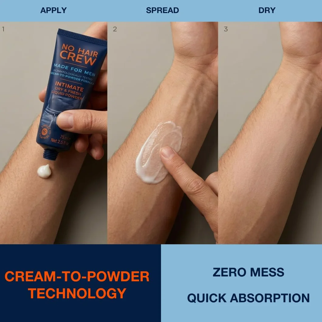 NO HAIR CREW Intimate Dry & Fresh Liquid Powder