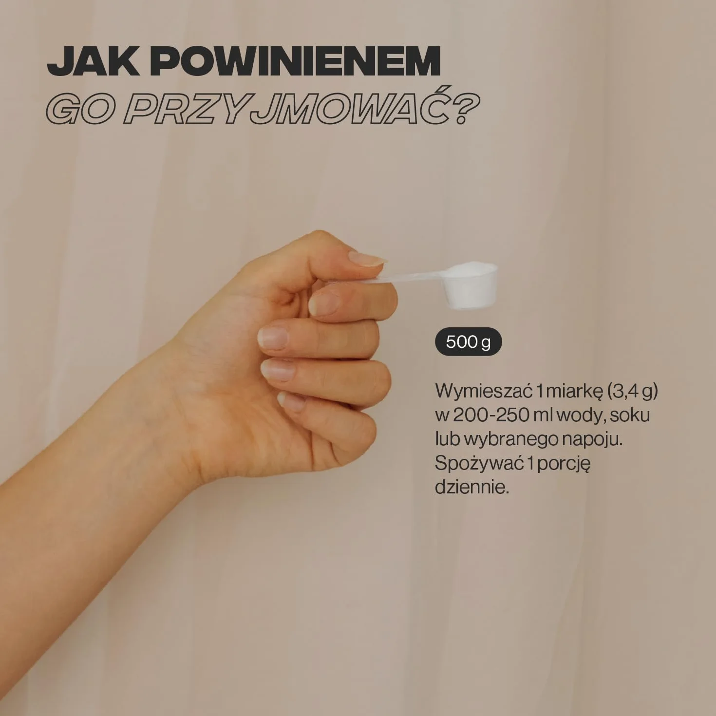Monohydrat kreatyny w proszku 500 g – jakość mikronizowana – optymalnie dozowany – czysta kreatyna bez dodatków – monohydrat kreatyny 100% wegański – na 147 dni