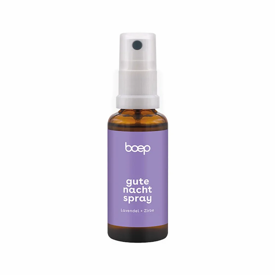 boep Spray na dobranoc | uspokajający spray do pomieszczeń i poduszek z lawendą i limbą | aromaterapia | 100% naturalne olejki eteryczne | wegański i wyprodukowany w Allgäu (30 ml)
