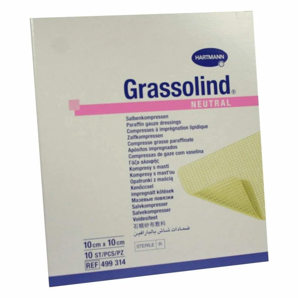 Hartmann Grassolind Sterylne 10 x 10 cm 10 Pezzi