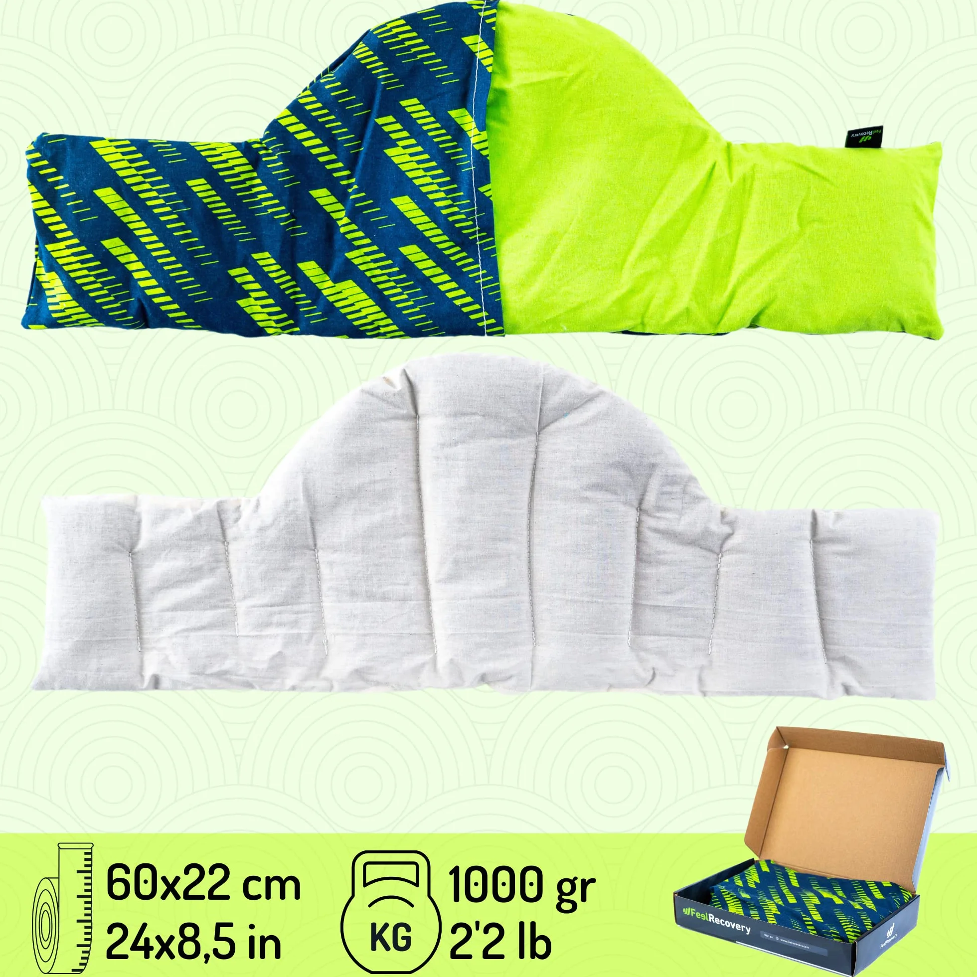 Poduszka Rozgrzewająca do Mikrofalówki na Ból Szyi i Ramion 60x22 cm z Siemienia lnianego 100% Bawełna Lawenda