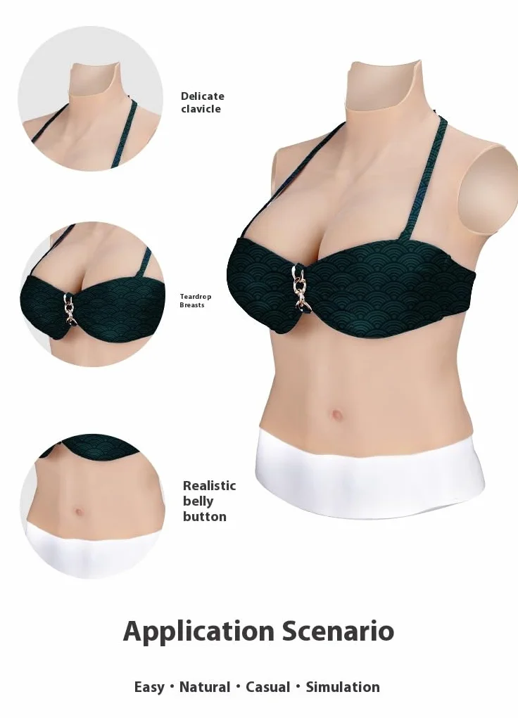 Realistyczny silikonowy talerz piersiowy dla mężczyzn crossdresser sztuczne piersi Drag Queen Cosplay MTF Transgender Breast Form