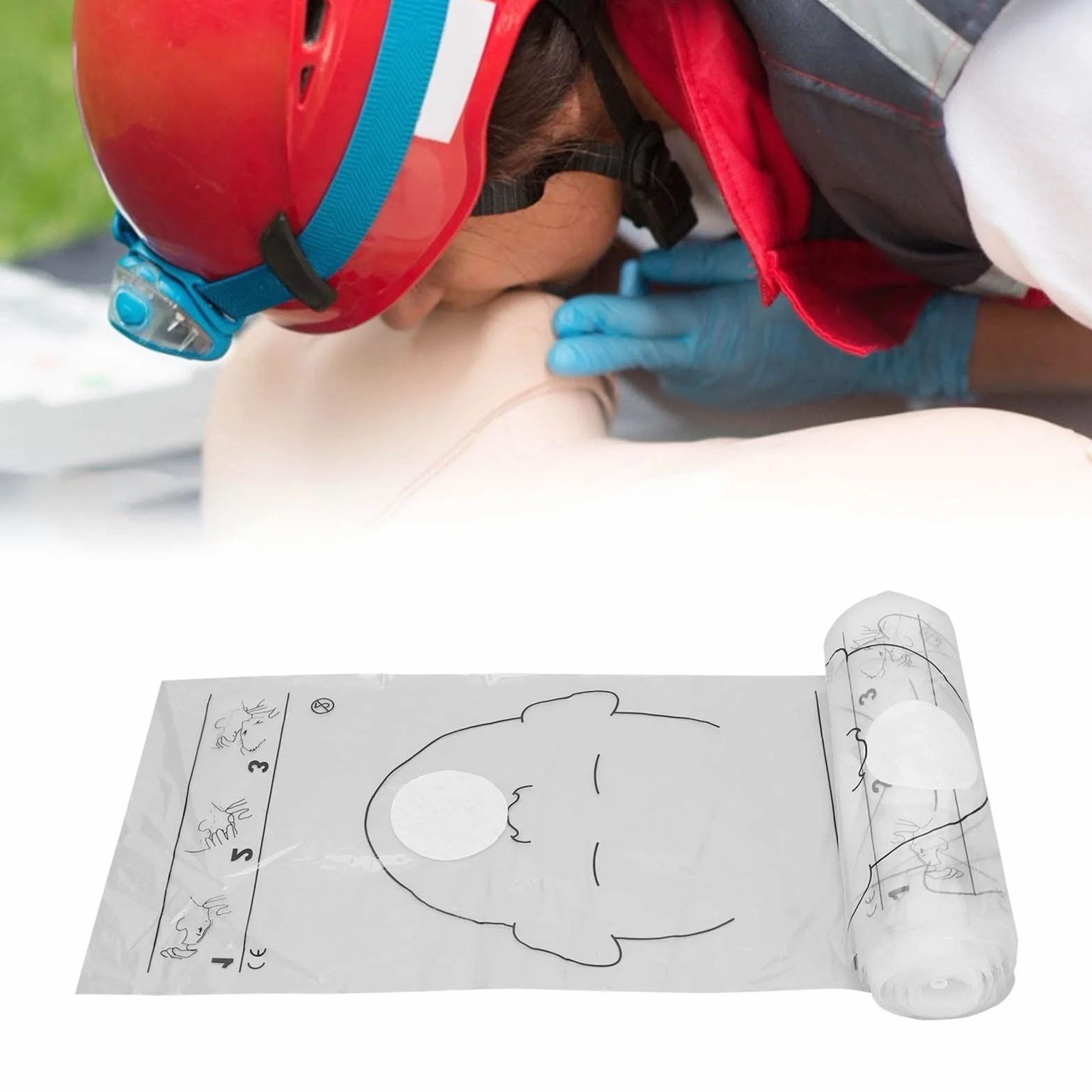 Maska CPR do ochrony twarzy, jednorazowa bariera resuscytacyjna