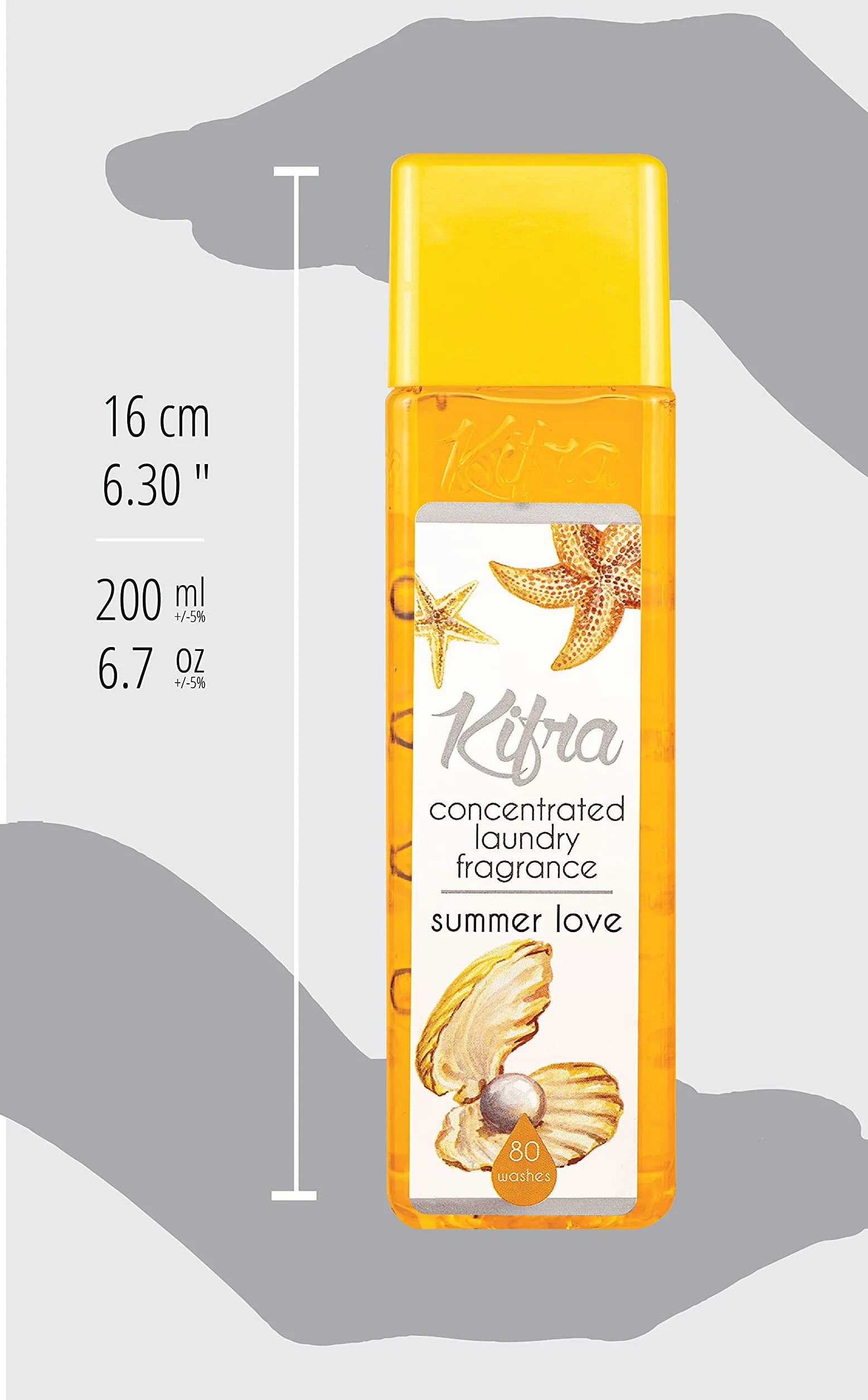 Kifra Summer Love skoncentrowane perfumy do prania, 200 ml, 80 cykli prania, długotrwały zapach do prania