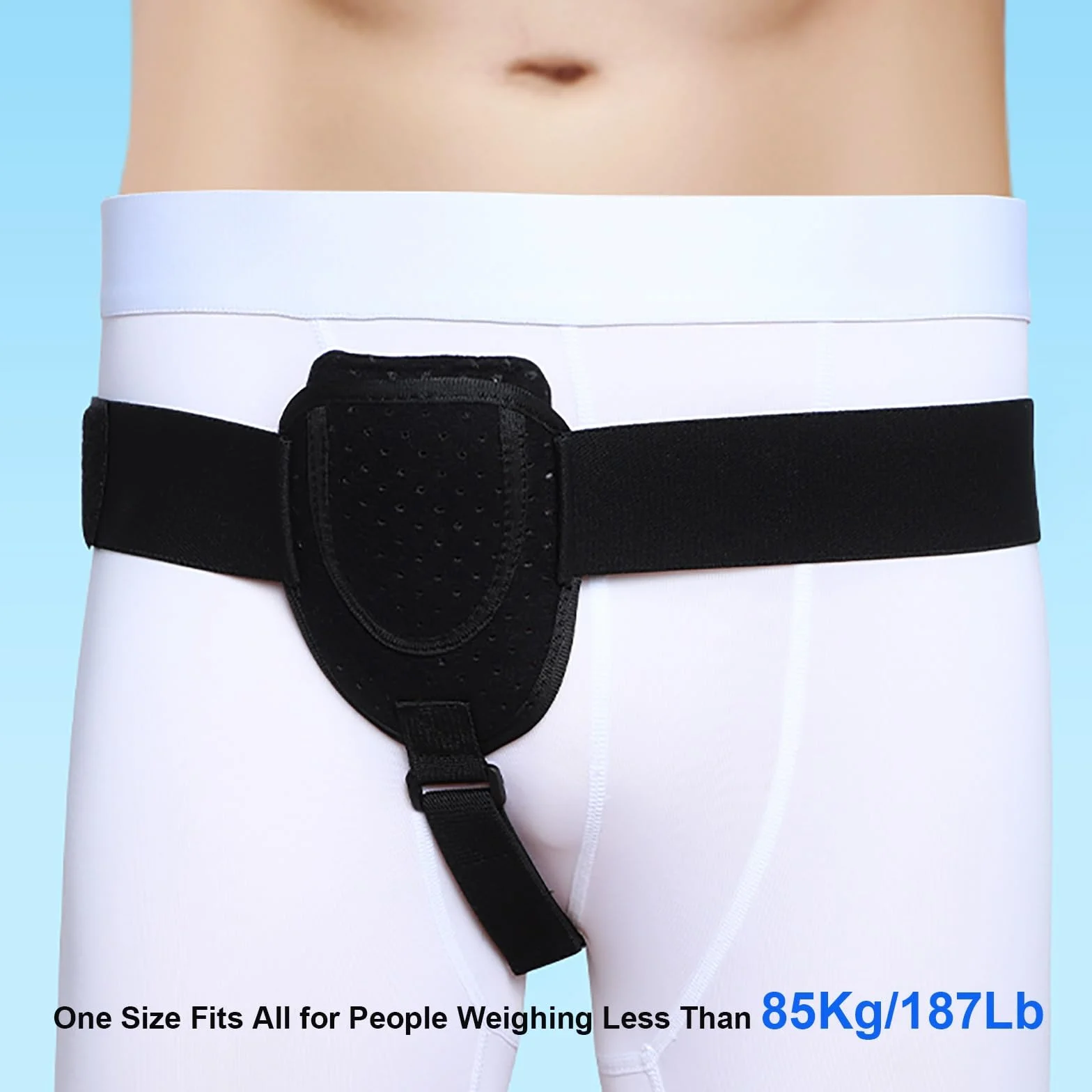 Inguinal Hernia Belt for Men, Adjustable Inguinal Hernia Support for Men and Women Fits Left or Right Side, Support Truss, 1 Removable Compression Pad(Black)