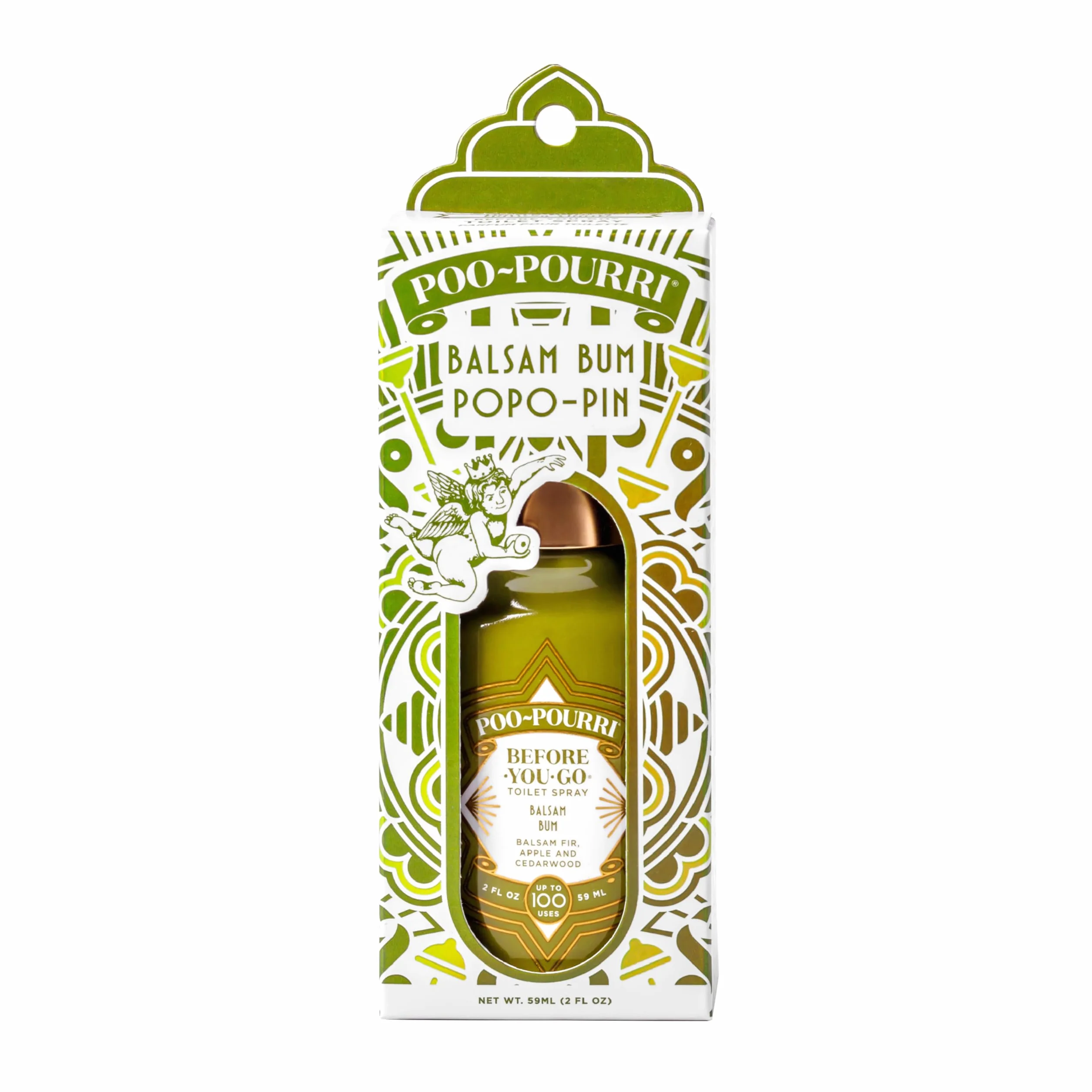 Pourri Łazienkowy odświeżacz powietrza w sprayu - Before-You-Go Poo-Pourri spray toaletowy - Balsam Bum dezodorant do łazienki - zatrzymuje zapachy pod powierzchnią wody - spray z olejkami eterycznymi