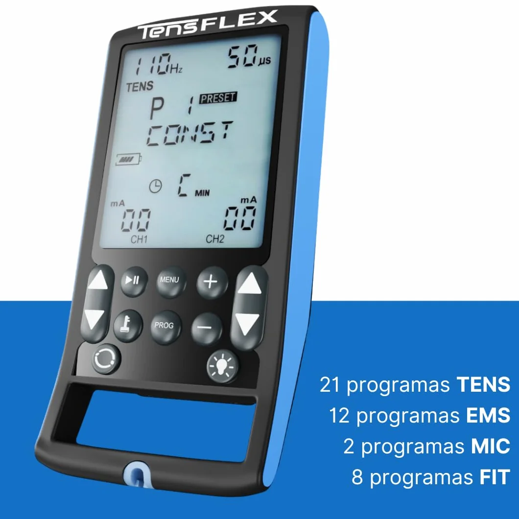 Tens Flex TENS Elektrostymulator mięśni Oryginalny 42 tryby Funkcja TENS, EMS i masażu, łagodzenie bólu i wzmocnienie mięśni.