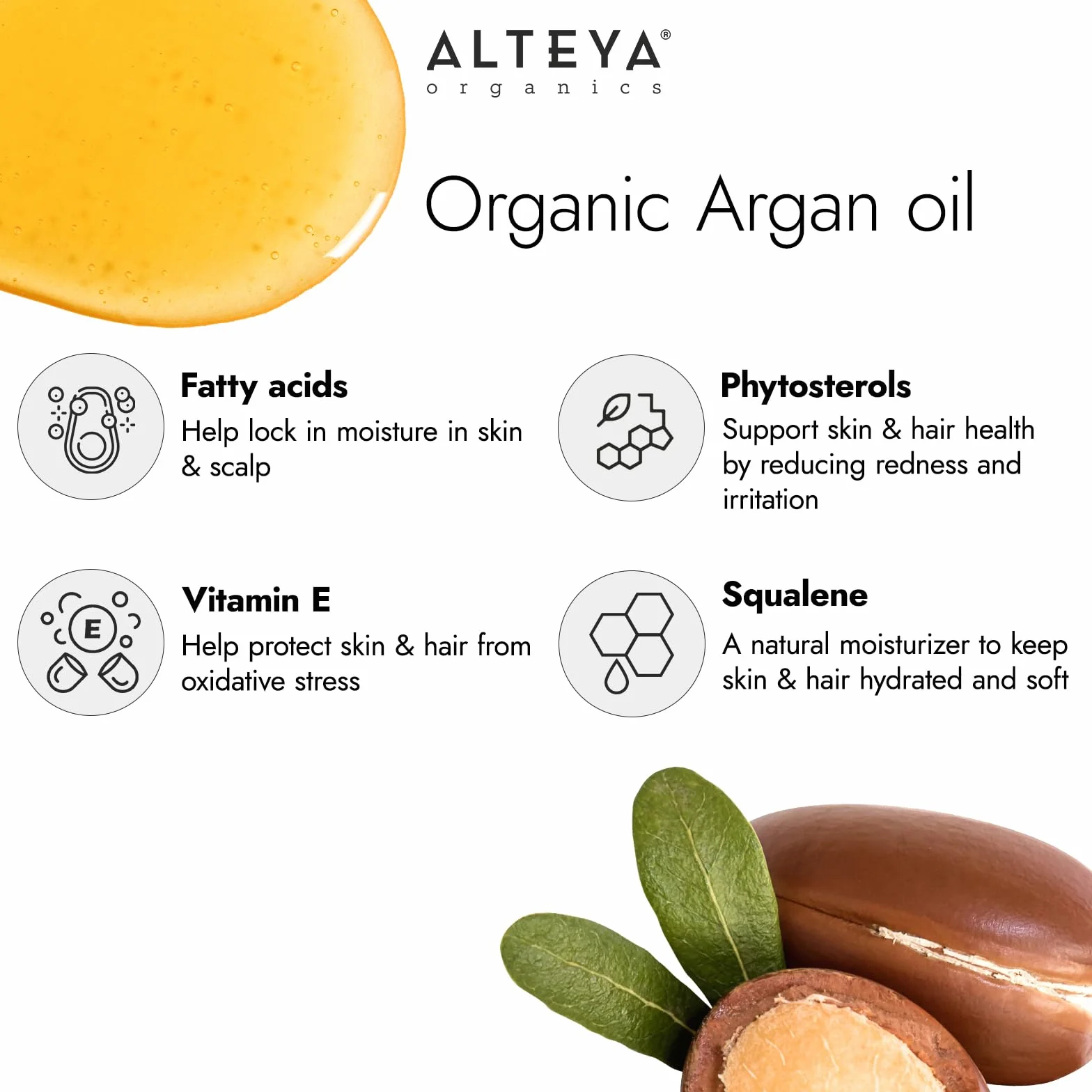 Alteya Bio olejek arganowy 100 ml – 100% certyfikowany USDA czysty naturalny olej arganowy tłoczony na zimno
