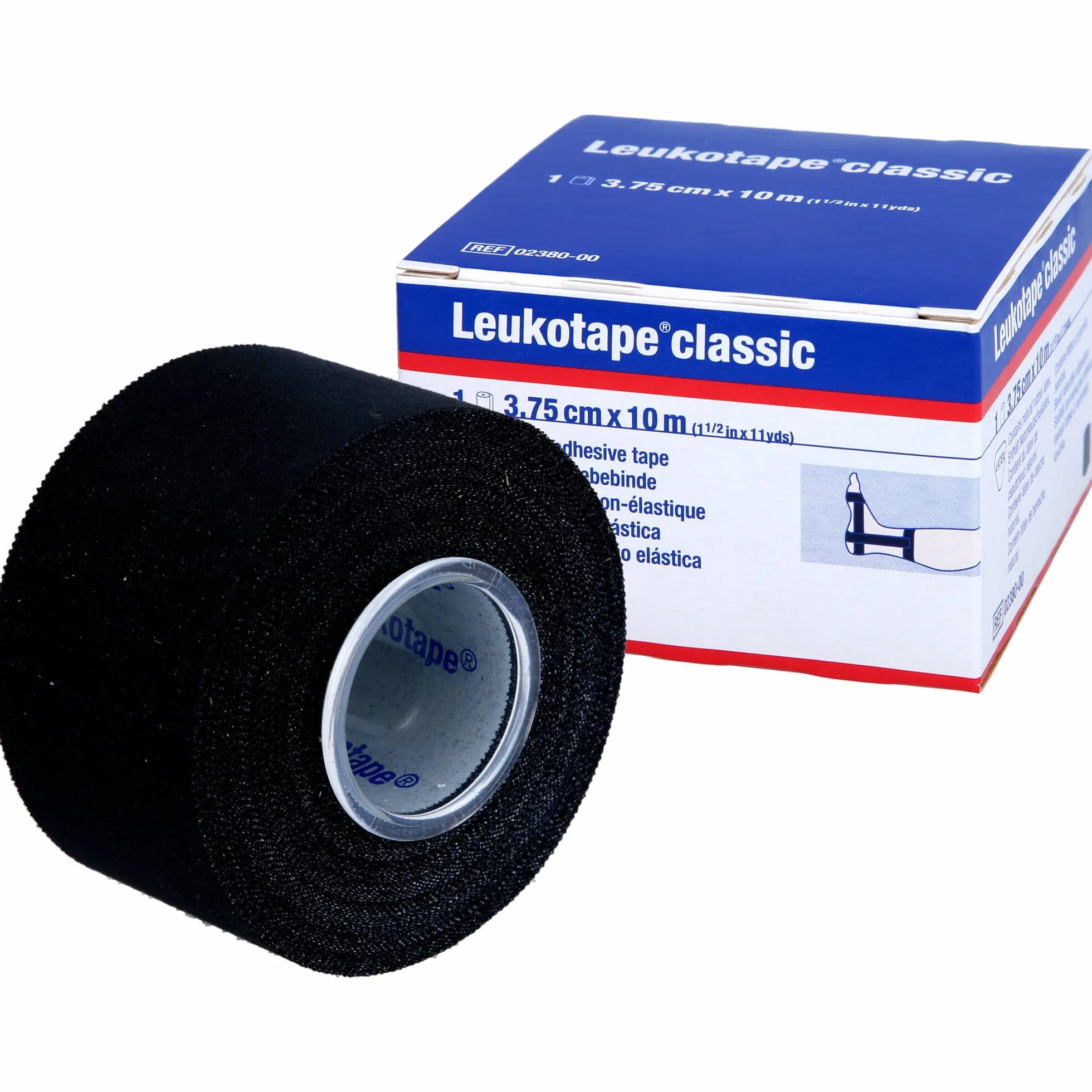 Leukotape classic 3,75 cm x 10 m czarna taśma zaciskowa, 1 szt. opakowanie