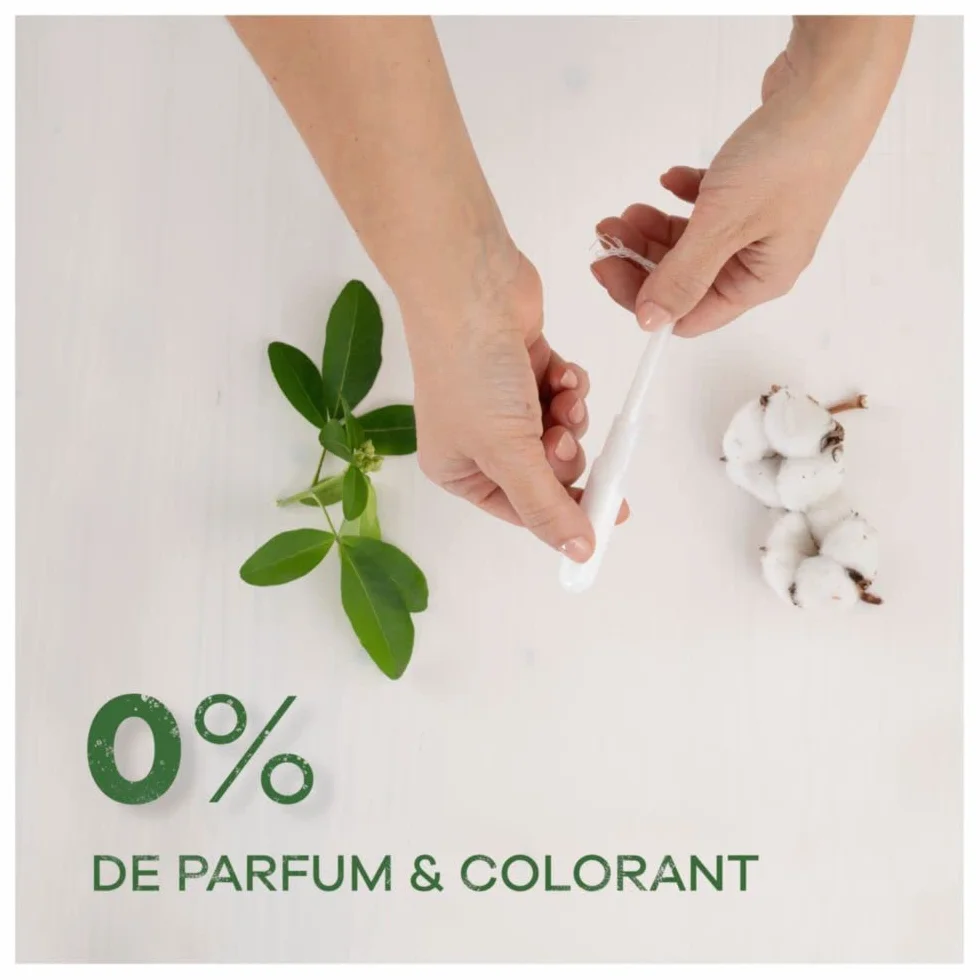 Tampax Komfort Bawełny 100% Organiczny Zwykły Tampon 16 Sztuk