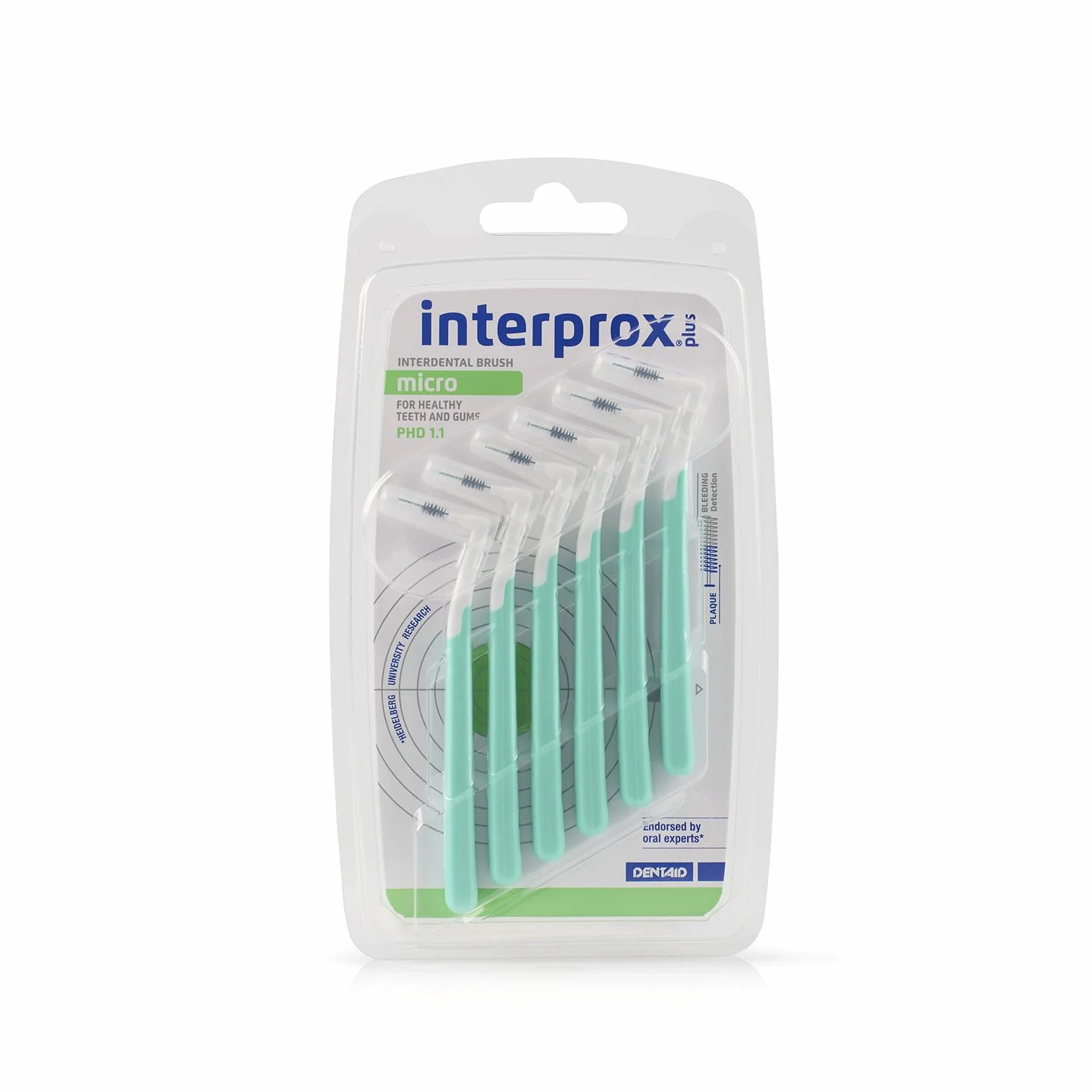 Interprox 0,56 mm Zielony Mikroplus Szczotka Pośrednia 6 Sztuk