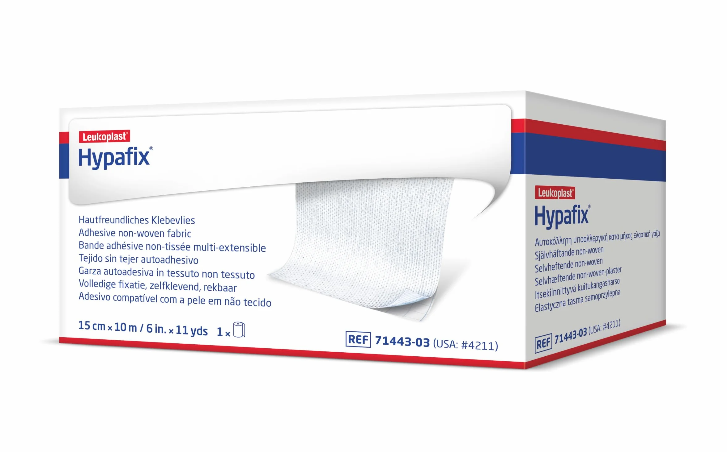 BSN medical - Hypafix, bandaż samoprzylepny do opatrunków, wykonany z porowatego i miękkiego materiału TNT, hipoalergiczny, niesterylny, ale nadający się do sterylizacji, wymiary 15 cm x 10 m, 1