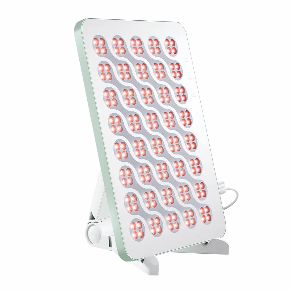 Nanoleaf Panel do terapii światłem czerwonym dla ciała i twarzy, 160 diody LED o wysokim skupieniu z podwójnymi długościami fal (630nm czerwony + 850nm bliska podczerwień), przenośna lampa z