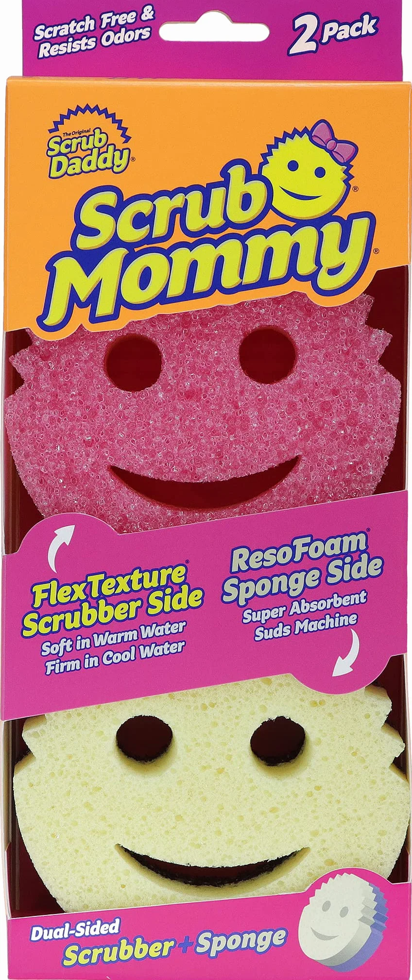 Scrub Daddy Scrub Mommy Gąbki do Czyszczenia Różowy 2 sztuki