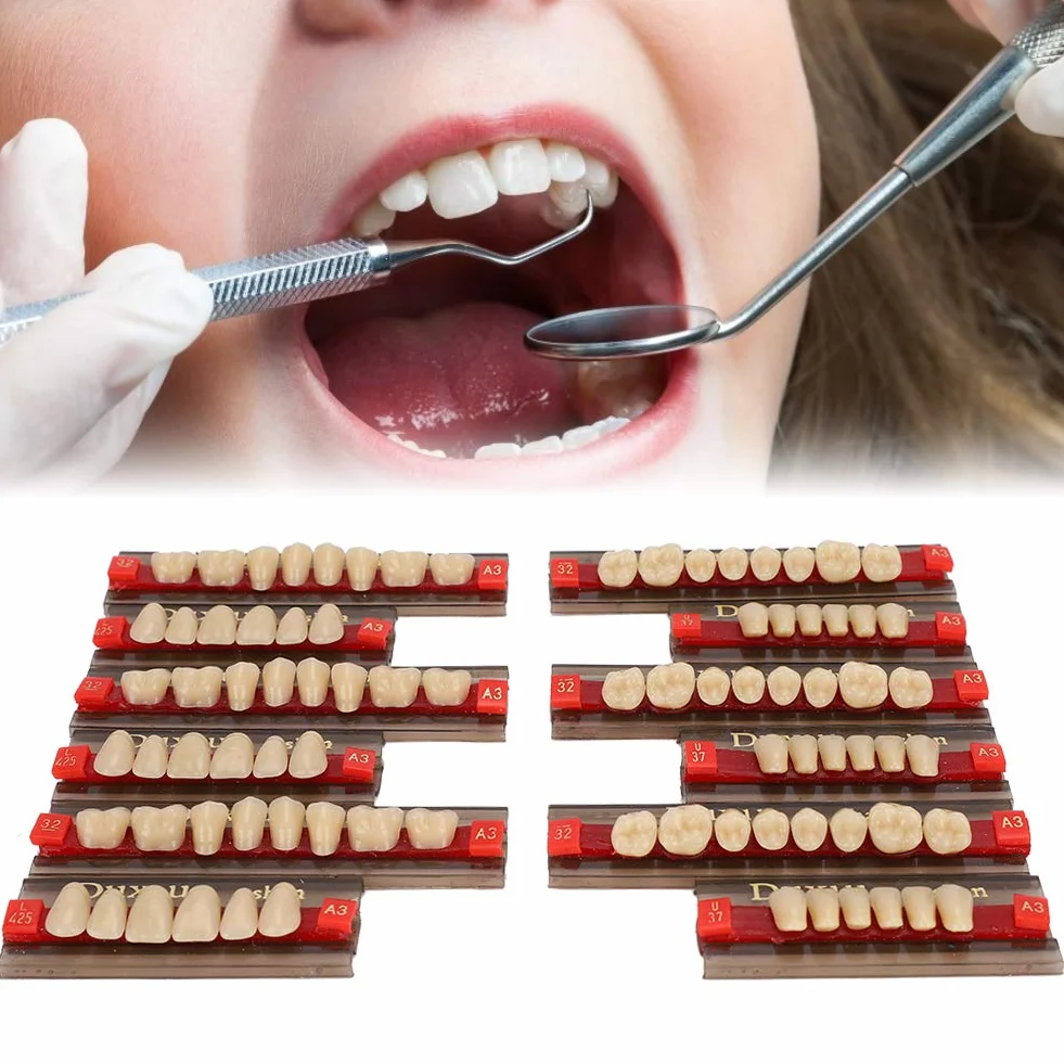 Sztuczne zęby żywica proteza materiał dentystyczny 12 sztuk DIY Halloween