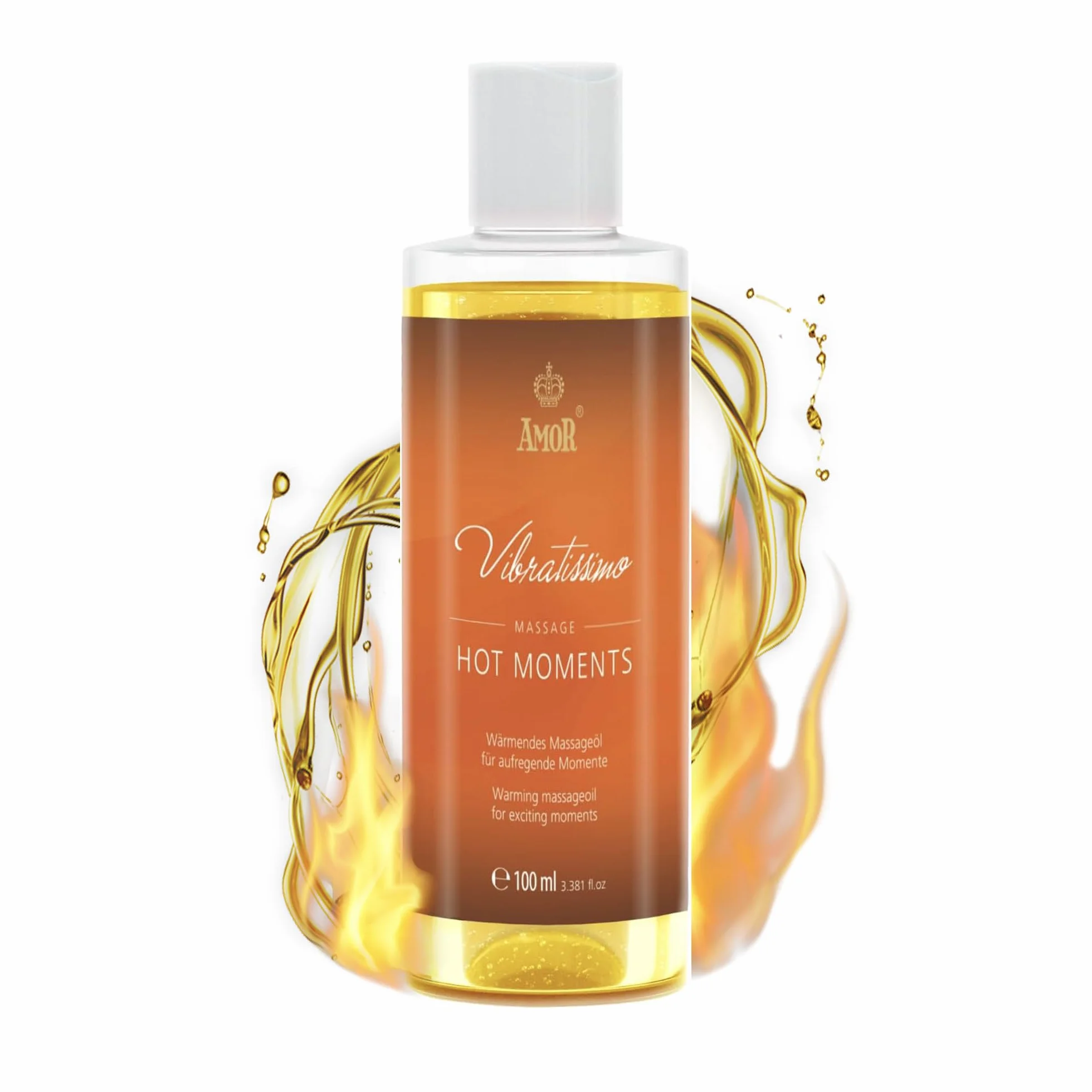 „Hot Moments” Vibratissimo – rozgrzewający, kojący olejek do masażu, olejek do masażu erotycznego, 100 ml