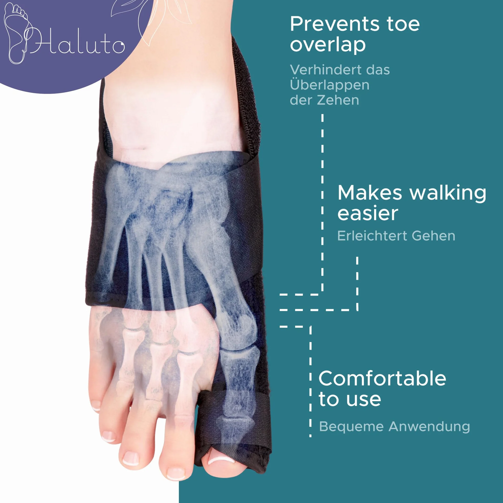 HALUTO Szyna na haluksy Hallux Valgus Correction Splint