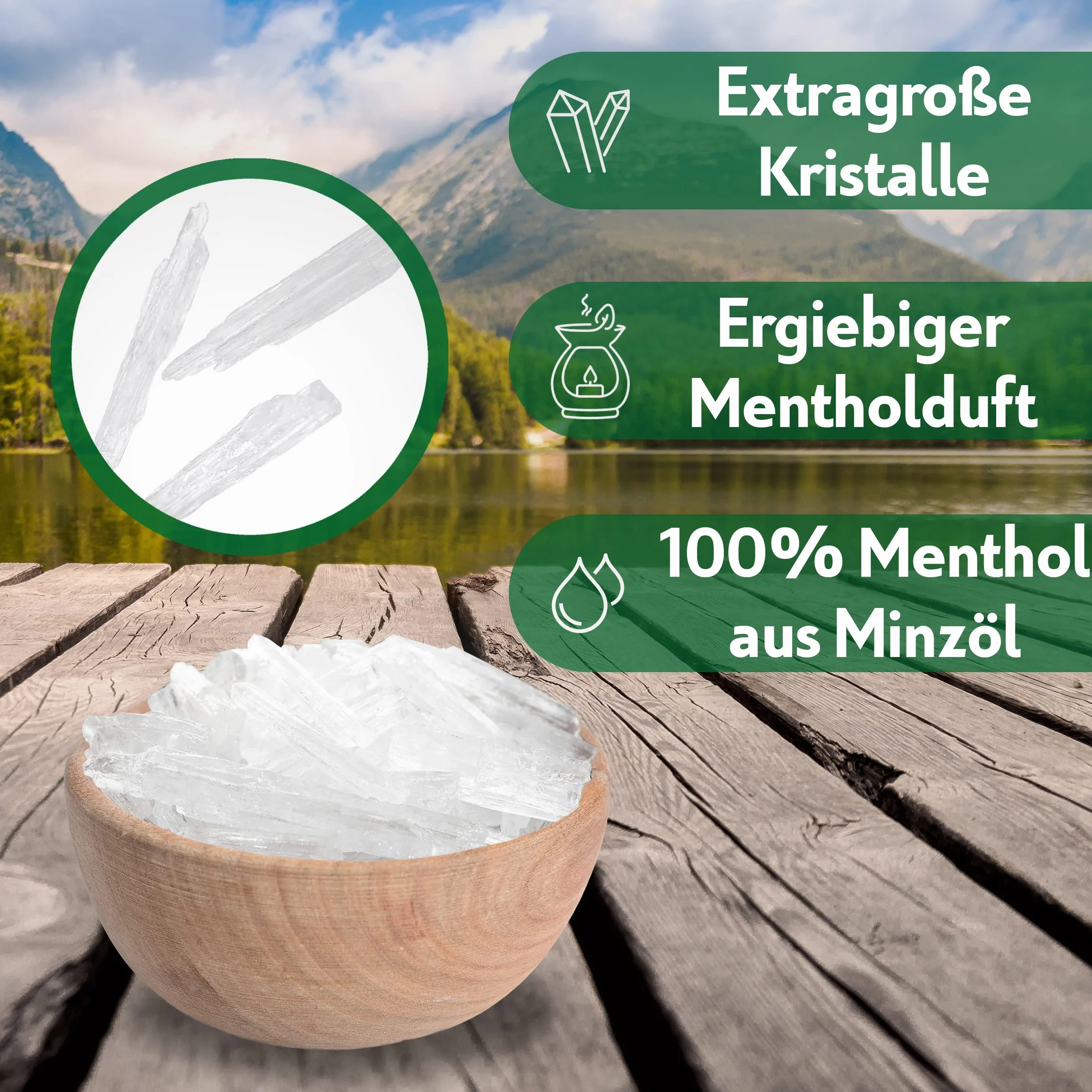 CozyNature Sauna Menthol Crystals, Akcesoria do sauny, Napar do sauny, Kryształy do sauny (100 gramów)