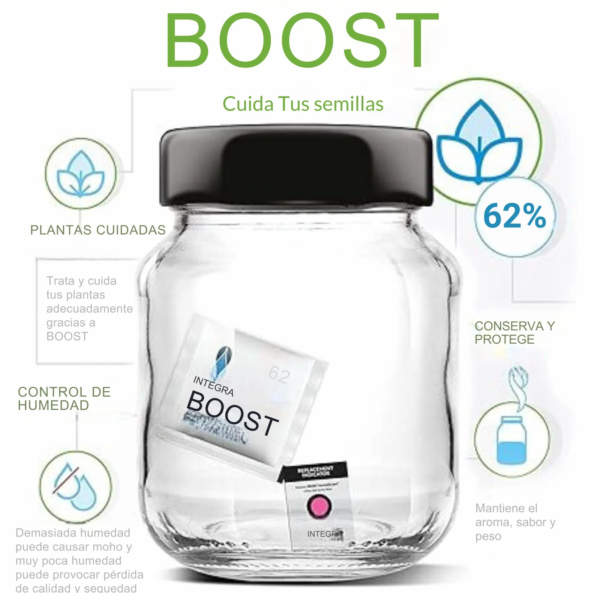 GROWMANIA Integra Boost 62% regulator wilgotności nawilżacz powietrza 67g